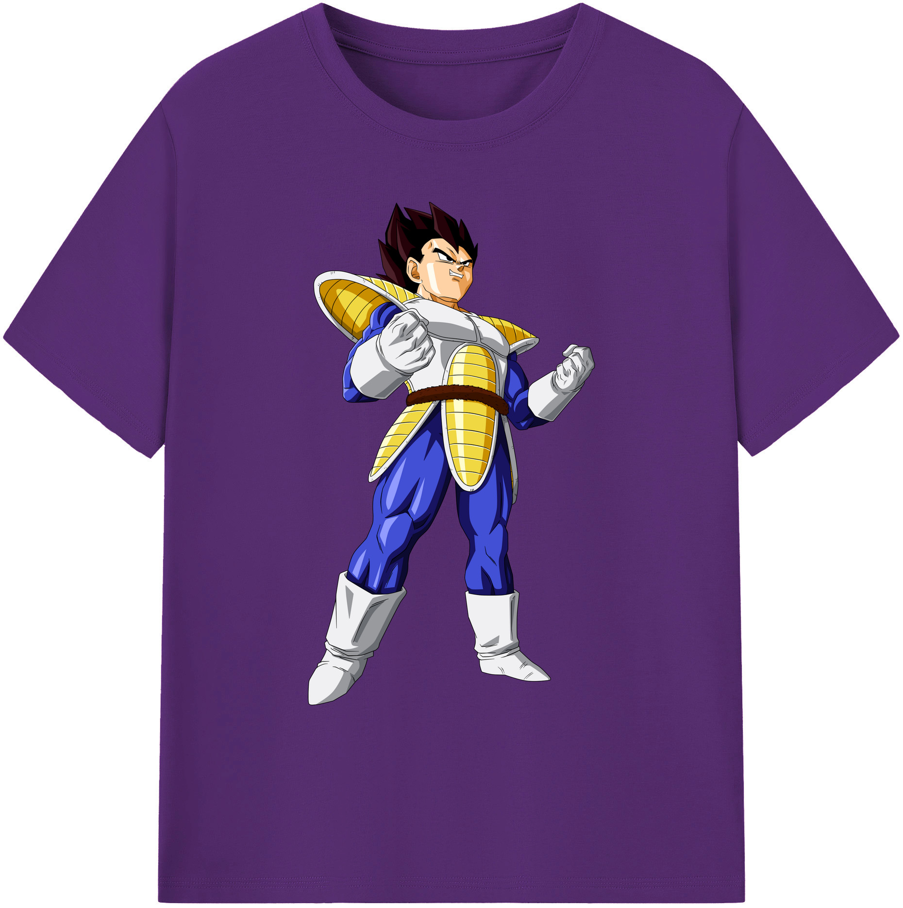 （画像用） ドラゴンボール ベジータ四世（Bejīta Yonsei）DRAGON BALL Vegeta IV 綿100％ メンズ半袖Tシャツ｜肌触りやわらか＆通気性