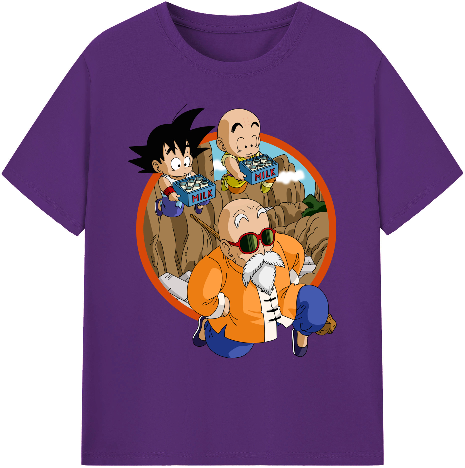 （画像用） ドラゴンボール 亀仙人（かめせんにん） DRAGON BALL Master Roshi Kame Sennin 綿100％ メンズ半袖Tシャツ｜肌触りやわらか＆通気性