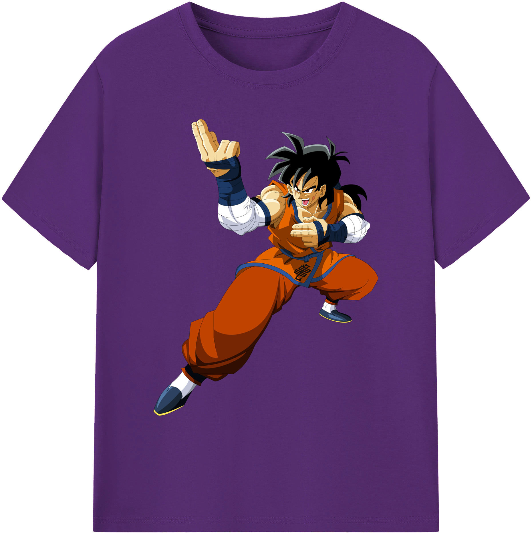 （画像用） ドラゴンボール ヤムチャ DRAGON BALL Yamcha 綿100％ メンズ半袖Tシャツ｜肌触りやわらか＆通気性