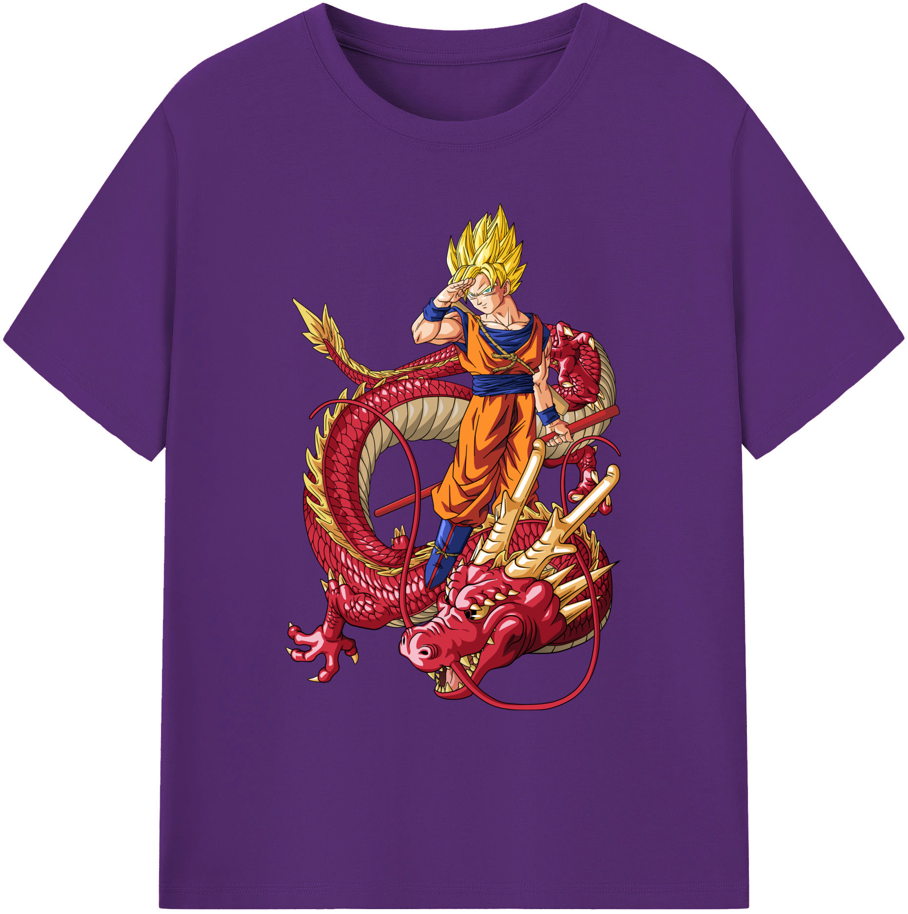 （画像用） ドラゴンボール 孫悟空（そん ごくう）Son Goku カカロット DRAGON BALL Kakarotto 綿100％ メンズ半袖Tシャツ｜肌触りやわらか＆通気性