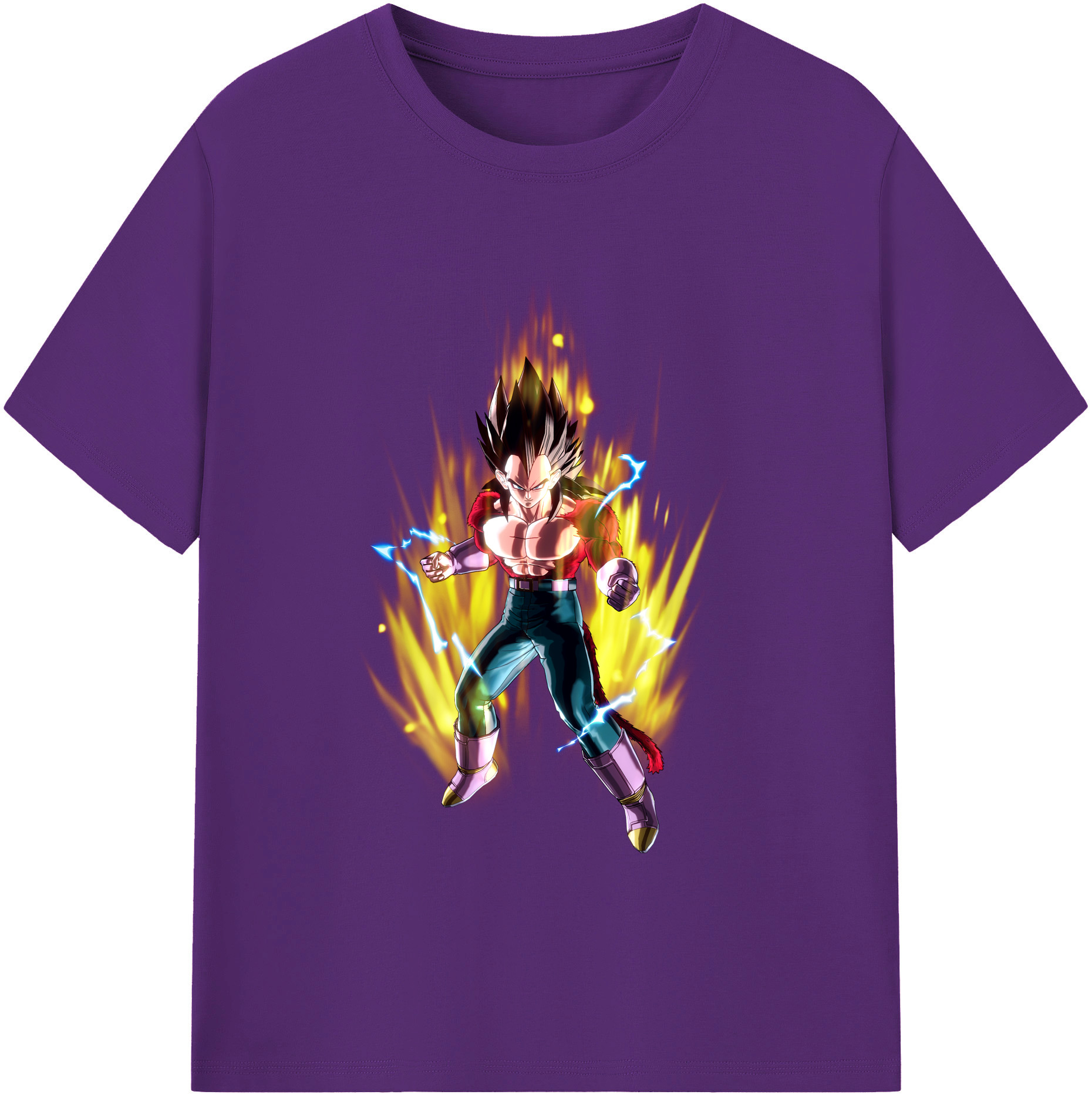 （画像用） ドラゴンボール ベジータ四世（Bejīta Yonsei）DRAGON BALL Vegeta IV 綿100％ メンズ半袖Tシャツ｜肌触りやわらか＆通気性