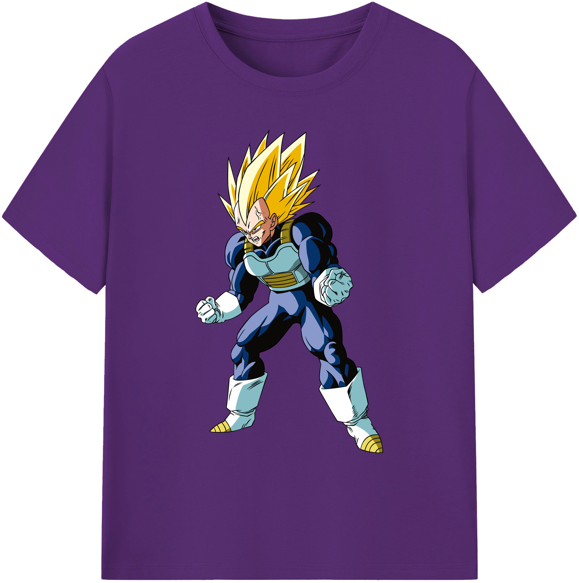 （画像用） ドラゴンボール ベジータ四世（Bejīta Yonsei）DRAGON BALL Vegeta IV 綿100％ メンズ半袖Tシャツ｜肌触りやわらか＆通気性
