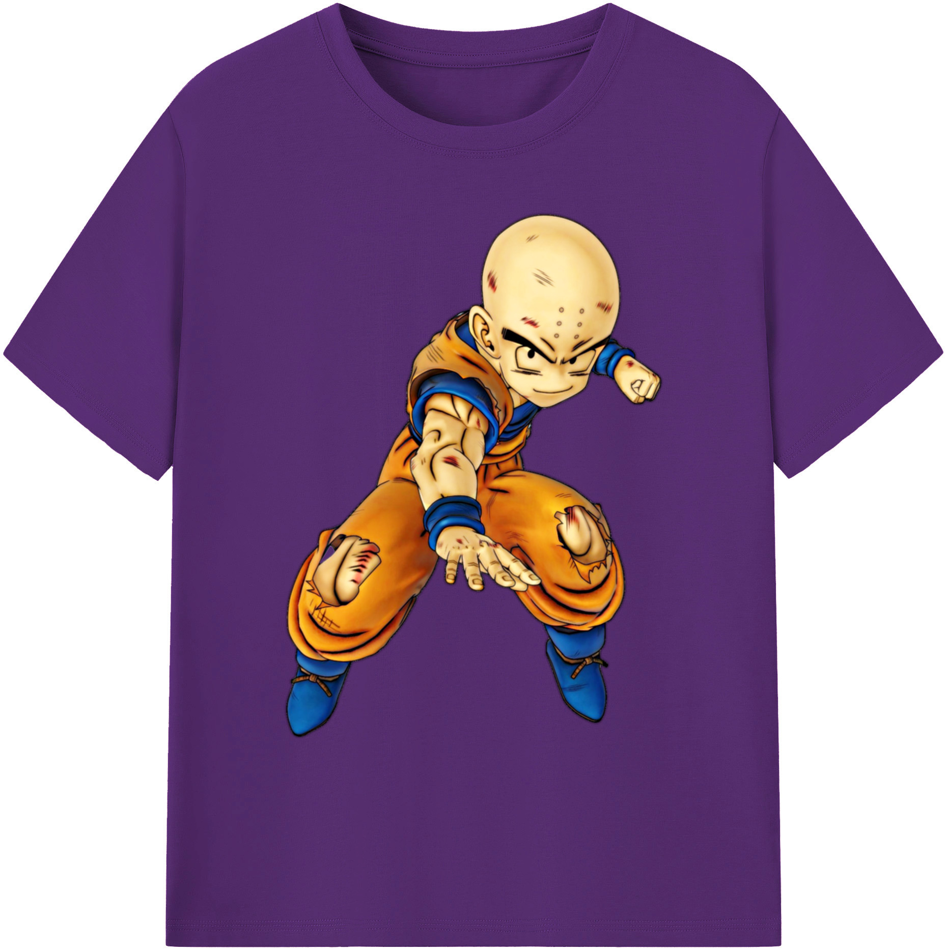 （画像用） ドラゴンボール クリリン DRAGON BALL krillin 綿100％ メンズ半袖Tシャツ｜肌触りやわらか＆通気性