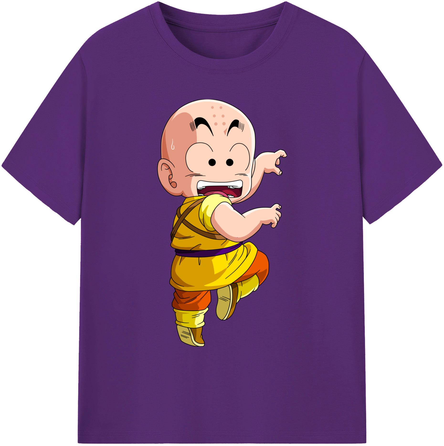 （画像用） ドラゴンボール クリリン DRAGON BALL krillin 綿100％ メンズ半袖Tシャツ｜肌触りやわらか＆通気性