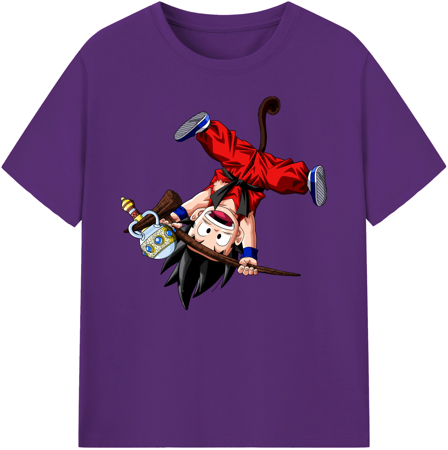 （画像用） ドラゴンボール 孫悟空（そん ごくう）Son Goku カカロット DRAGON BALL Kakarotto 綿100％ メンズ半袖Tシャツ｜肌触りやわらか＆通気性