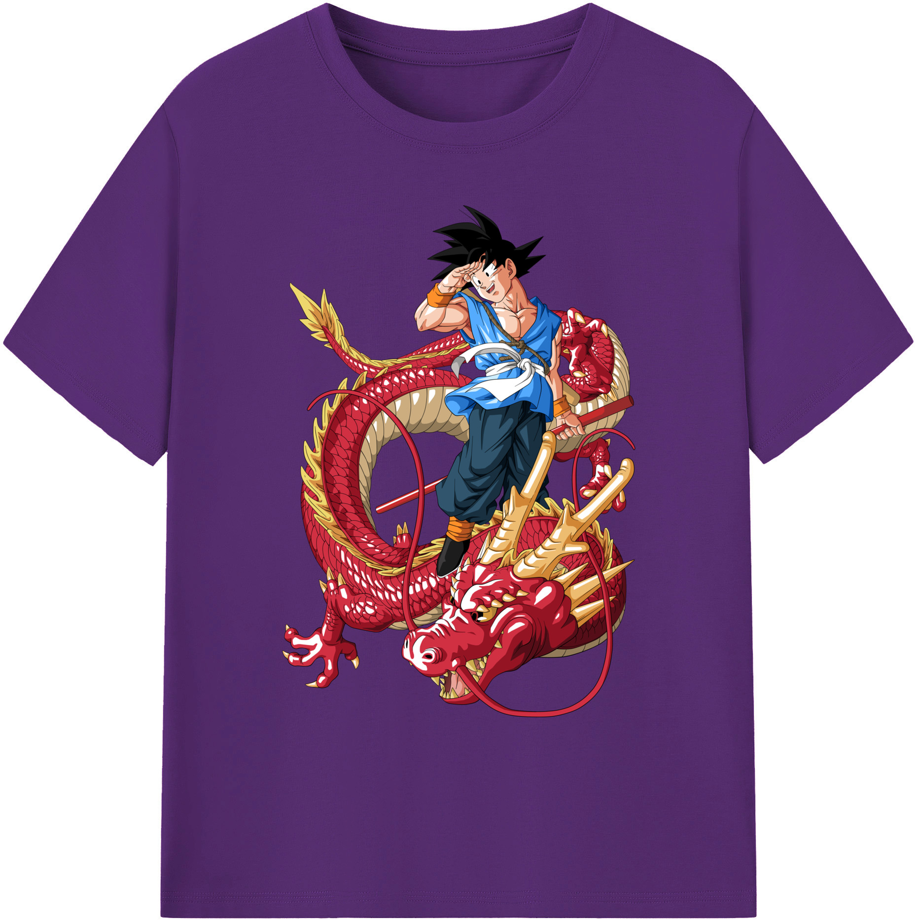 （画像用） ドラゴンボール 孫悟空（そん ごくう）Son Goku カカロット DRAGON BALL Kakarotto 綿100％ メンズ半袖Tシャツ｜肌触りやわらか＆通気性
