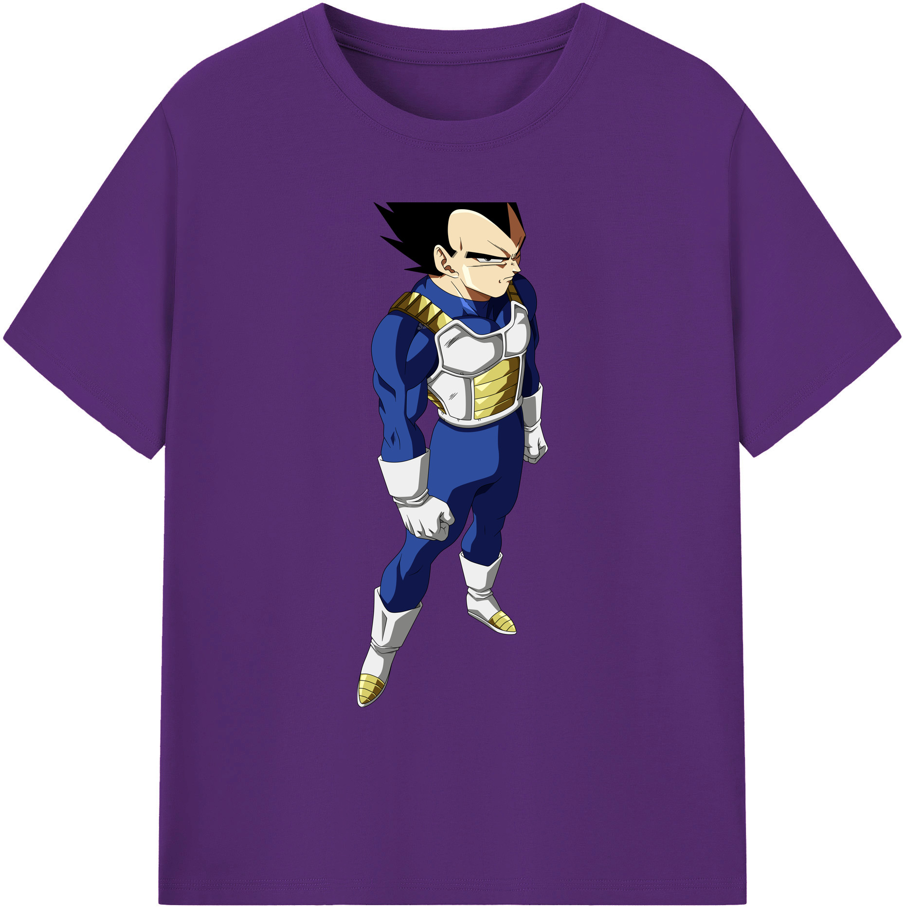 （画像用） ドラゴンボール ベジータ四世（Bejīta Yonsei）DRAGON BALL Vegeta IV 綿100％ メンズ半袖Tシャツ｜肌触りやわらか＆通気性