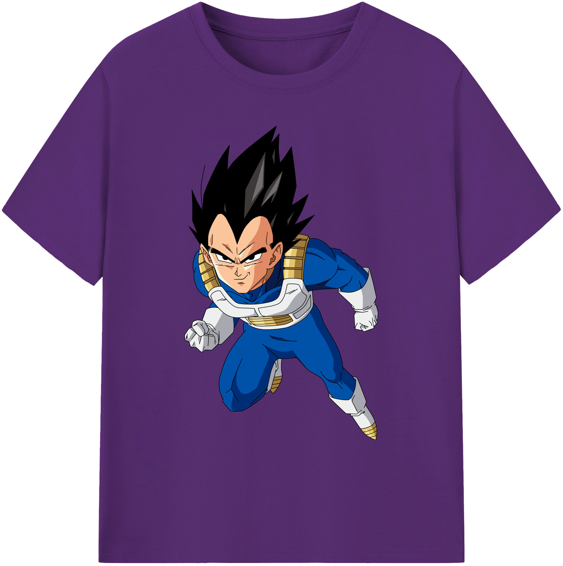 （画像用） ドラゴンボール ベジータ四世（Bejīta Yonsei）DRAGON BALL Vegeta IV 綿100％ メンズ半袖Tシャツ｜肌触りやわらか＆通気性
