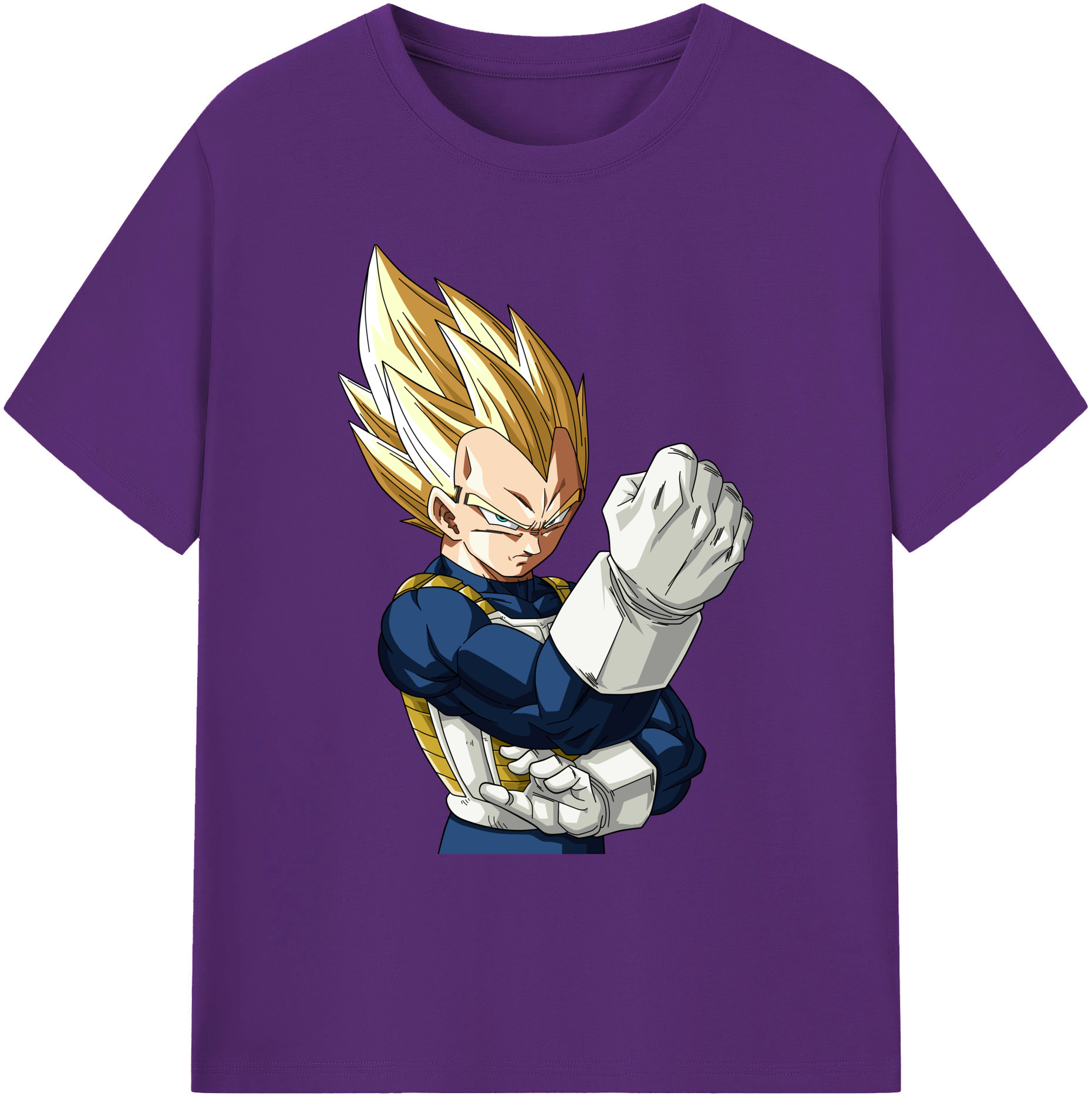 （画像用） ドラゴンボール ベジータ四世（Bejīta Yonsei）DRAGON BALL Vegeta IV 綿100％ メンズ半袖Tシャツ｜肌触りやわらか＆通気性