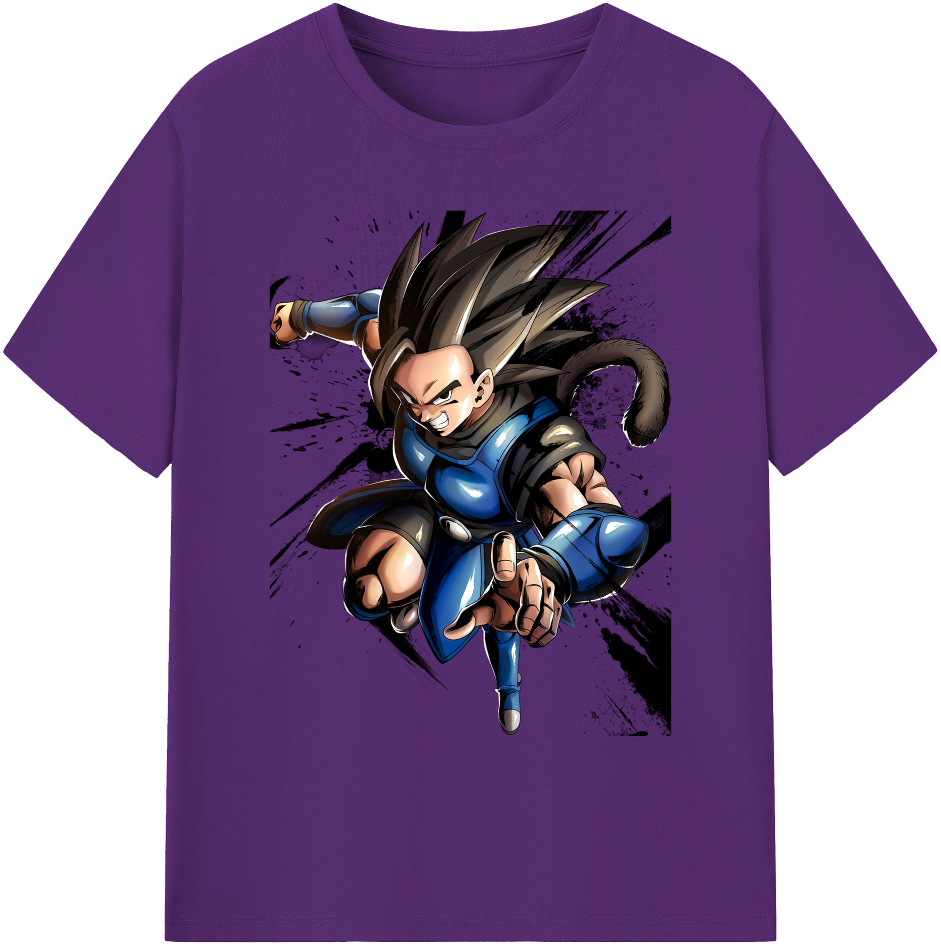 （画像用） ドラゴンボール ベジータ四世（Bejīta Yonsei）DRAGON BALL Vegeta IV 綿100％ メンズ半袖Tシャツ｜肌触りやわらか＆通気性