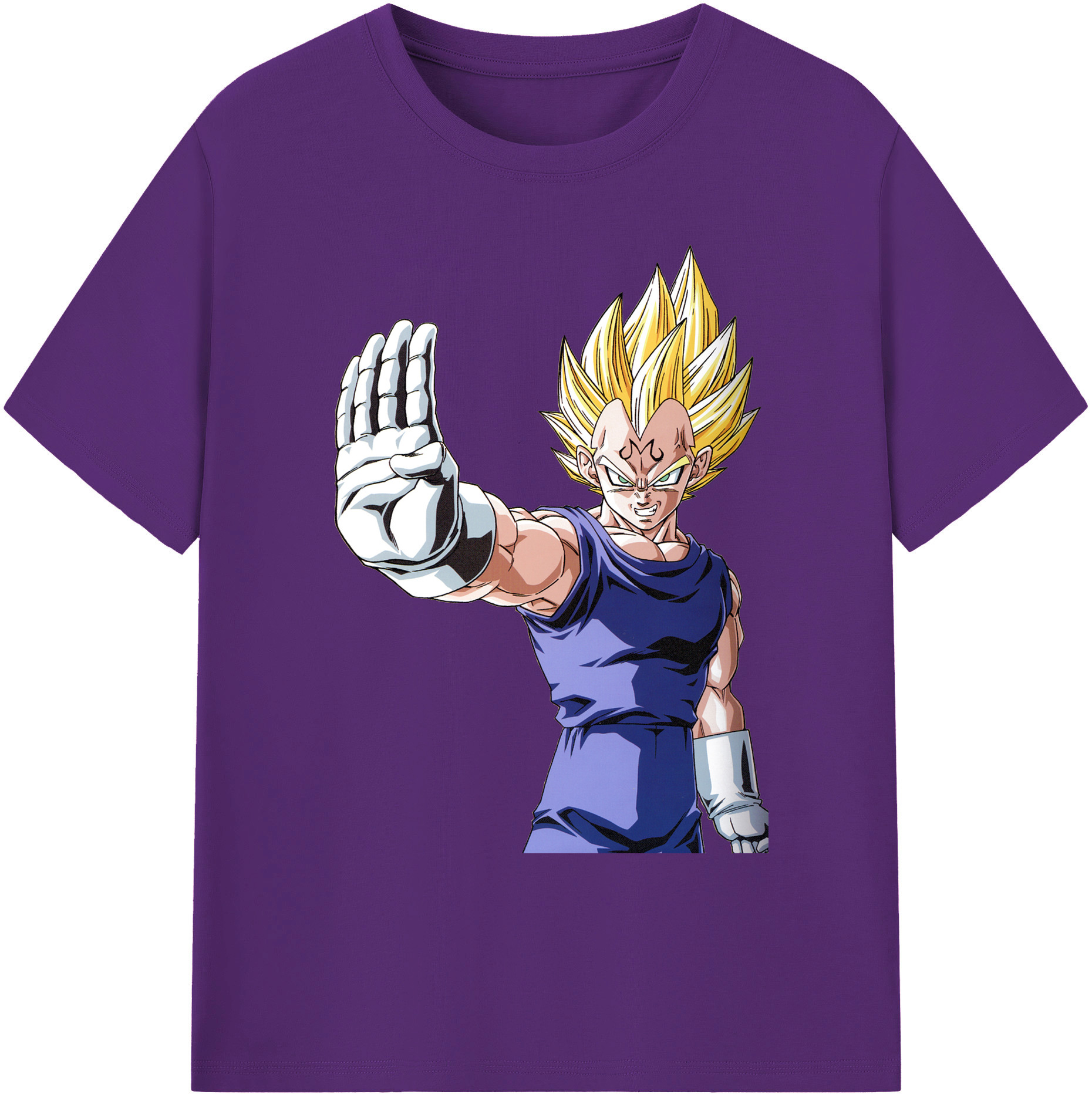 （画像用） ドラゴンボール ベジータ四世（Bejīta Yonsei）DRAGON BALL Vegeta IV 綿100％ メンズ半袖Tシャツ｜肌触りやわらか＆通気性