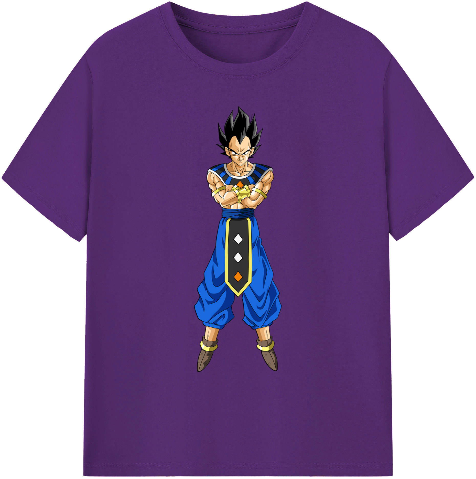 （画像用） ドラゴンボール ベジータ四世（Bejīta Yonsei）DRAGON BALL Vegeta IV 綿100％ メンズ半袖Tシャツ｜肌触りやわらか＆通気性