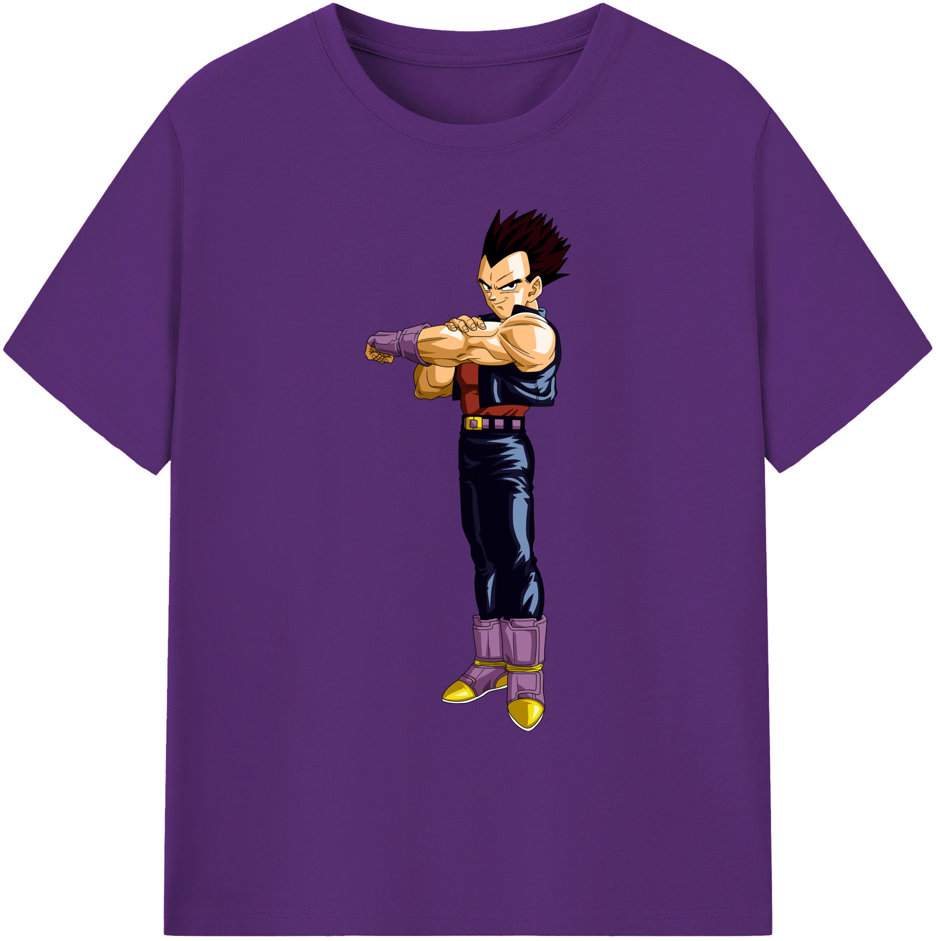 （画像用） ドラゴンボール ベジータ四世（Bejīta Yonsei）DRAGON BALL Vegeta IV 綿100％ メンズ半袖Tシャツ｜肌触りやわらか＆通気性