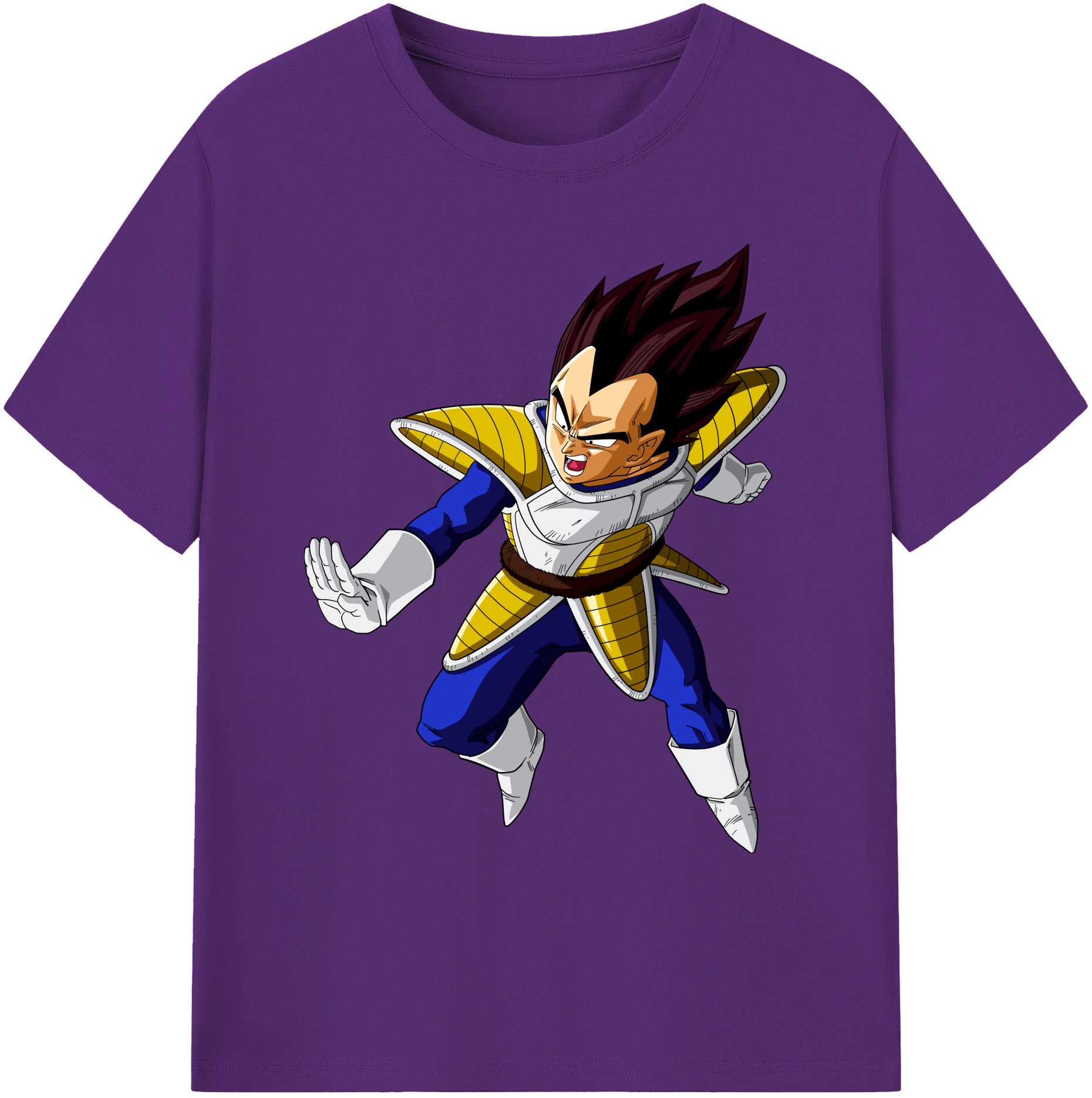 （画像用） ドラゴンボール ベジータ四世（Bejīta Yonsei）DRAGON BALL Vegeta IV 綿100％ メンズ半袖Tシャツ｜肌触りやわらか＆通気性