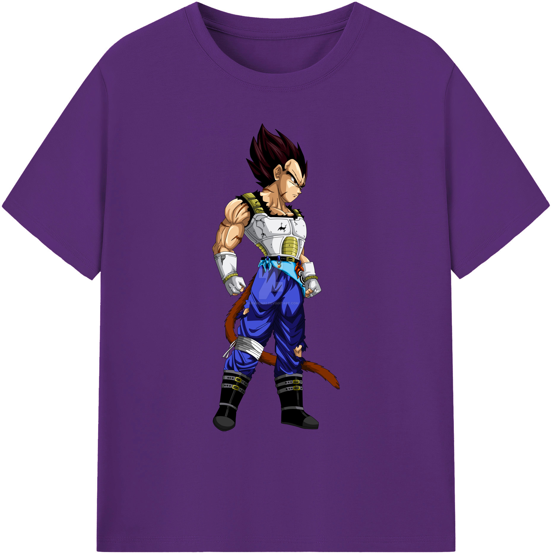 （画像用） ドラゴンボール ベジータ四世（Bejīta Yonsei）DRAGON BALL Vegeta IV 綿100％ メンズ半袖Tシャツ｜肌触りやわらか＆通気性