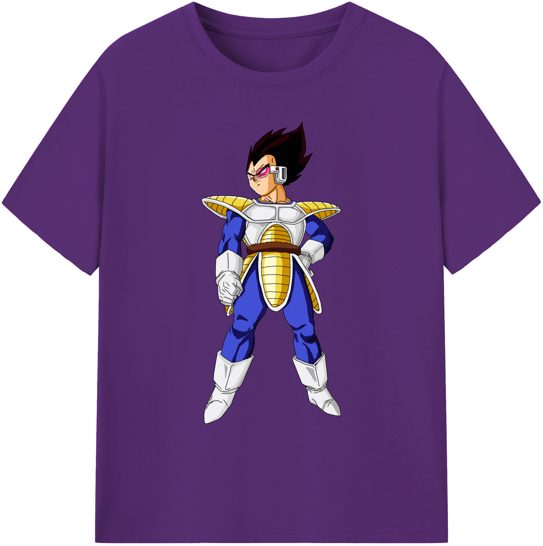 （画像用） ドラゴンボール ベジータ四世（Bejīta Yonsei）DRAGON BALL Vegeta IV 綿100％ メンズ半袖Tシャツ｜肌触りやわらか＆通気性