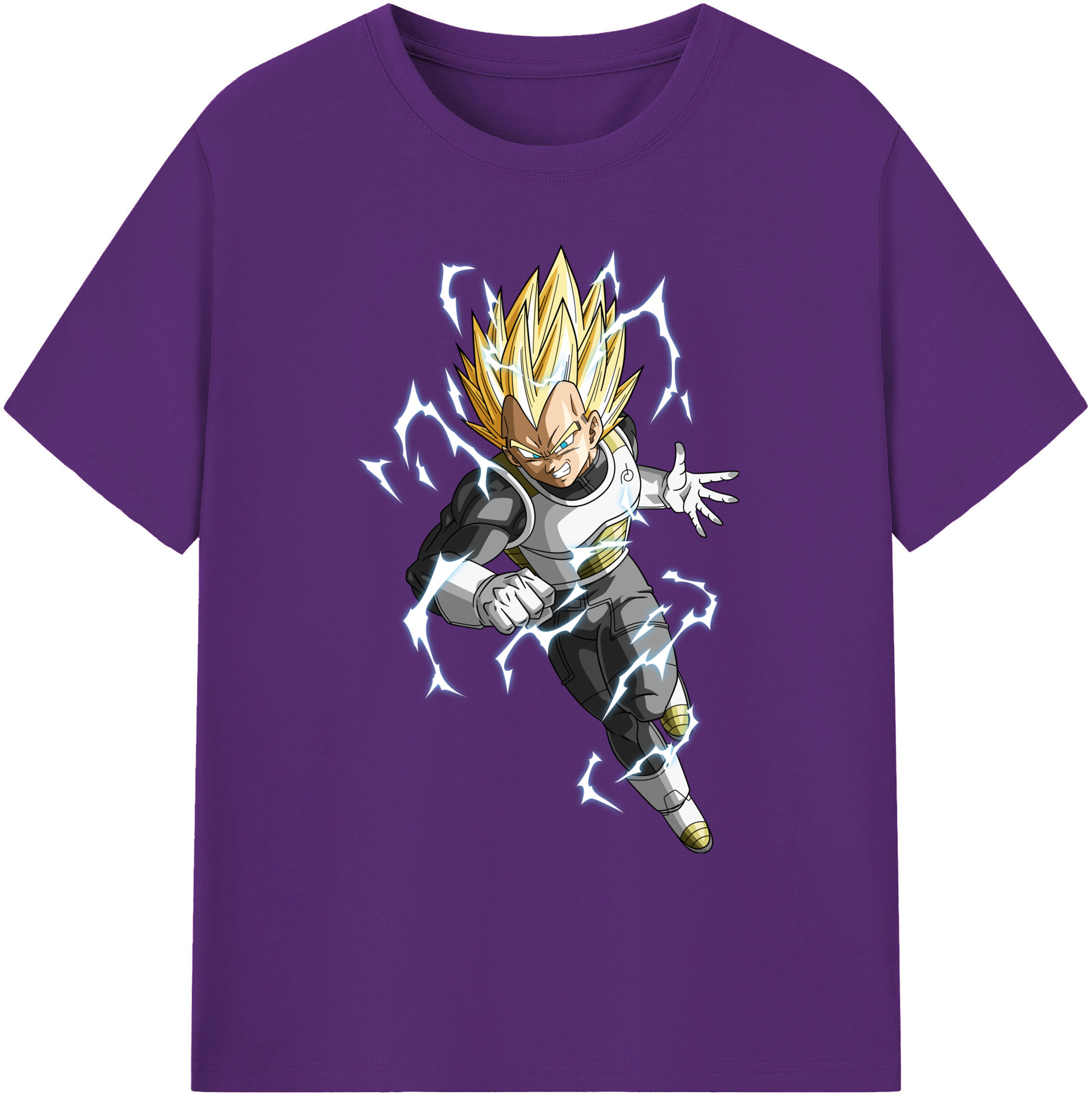 （画像用） ドラゴンボール ベジータ四世（Bejīta Yonsei）DRAGON BALL Vegeta IV 綿100％ メンズ半袖Tシャツ｜肌触りやわらか＆通気性