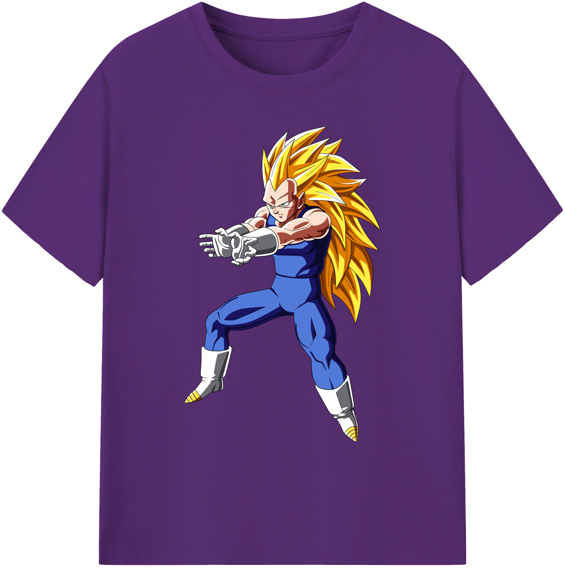 （画像用） ドラゴンボール ベジータ四世（Bejīta Yonsei）DRAGON BALL Vegeta IV 綿100％ メンズ半袖Tシャツ｜肌触りやわらか＆通気性