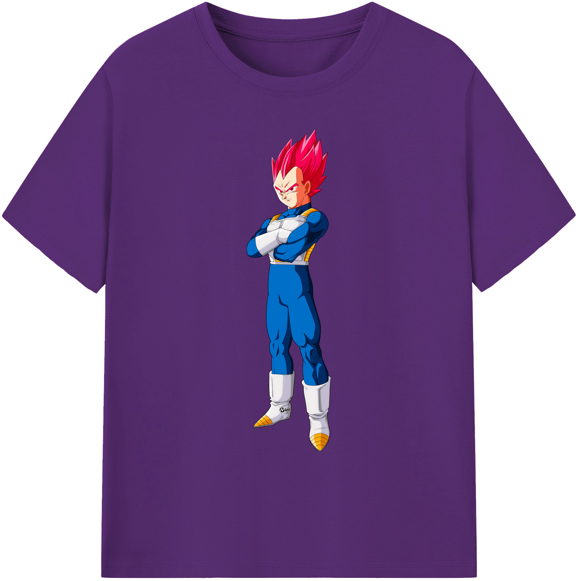 （画像用） ドラゴンボール ベジータ四世（Bejīta Yonsei）DRAGON BALL Vegeta IV 綿100％ メンズ半袖Tシャツ｜肌触りやわらか＆通気性
