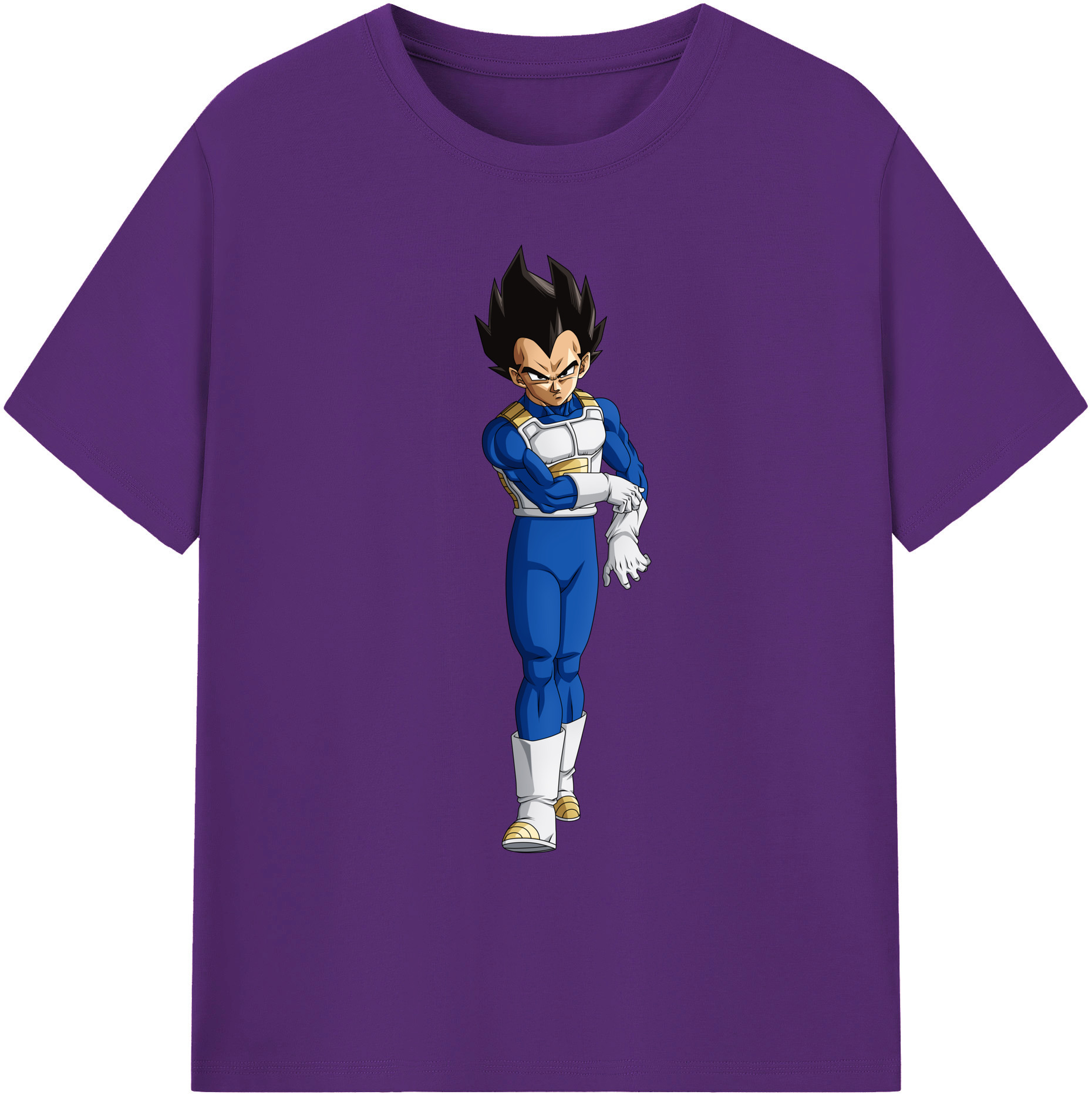 （画像用） ドラゴンボール ベジータ四世（Bejīta Yonsei）DRAGON BALL Vegeta IV 綿100％ メンズ半袖Tシャツ｜肌触りやわらか＆通気性