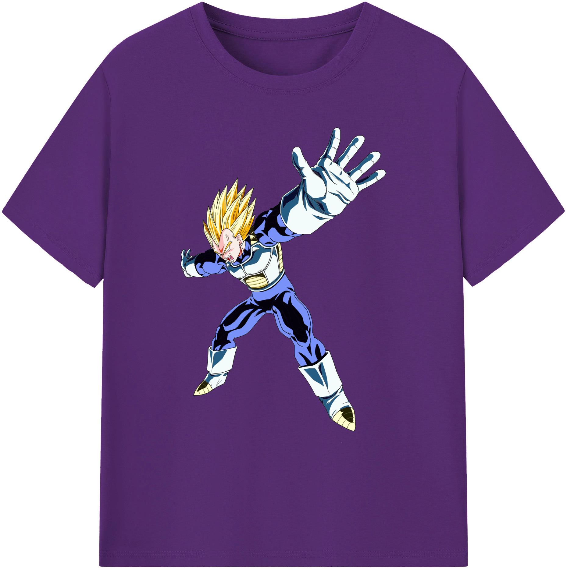 （画像用） ドラゴンボール ベジータ四世（Bejīta Yonsei）DRAGON BALL Vegeta IV 綿100％ メンズ半袖Tシャツ｜肌触りやわらか＆通気性