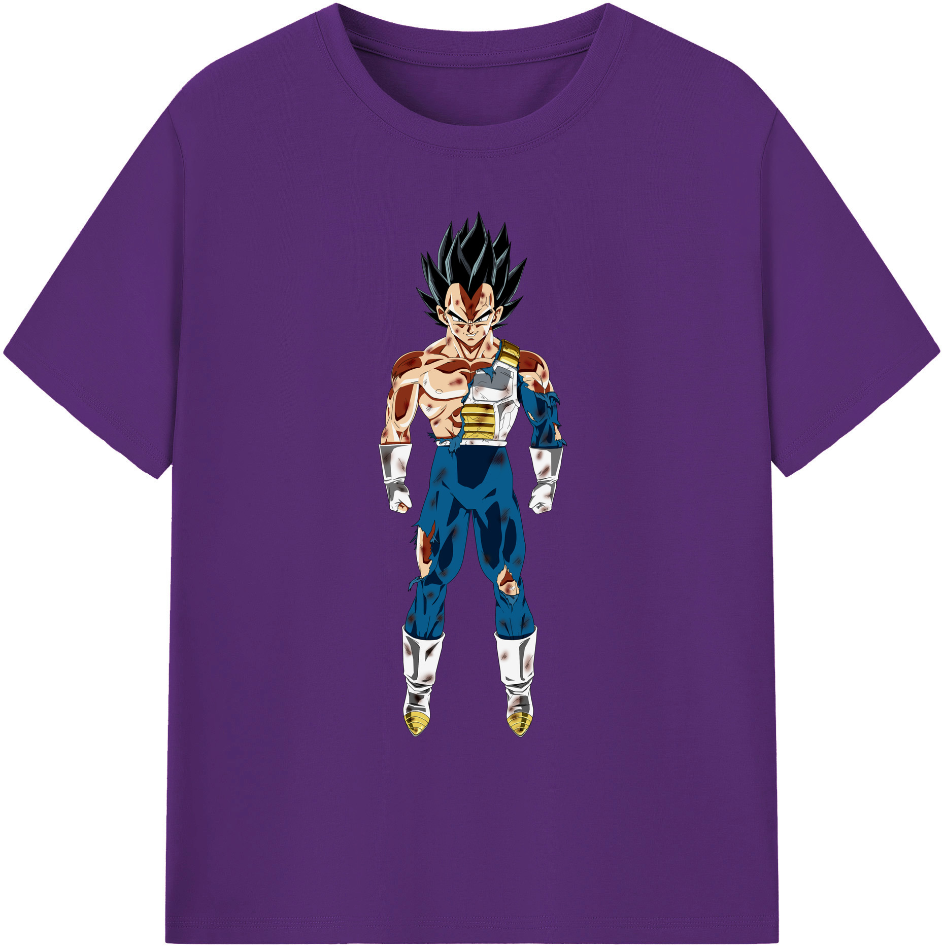 （画像用） ドラゴンボール ベジータ四世（Bejīta Yonsei）DRAGON BALL Vegeta IV 綿100％ メンズ半袖Tシャツ｜肌触りやわらか＆通気性