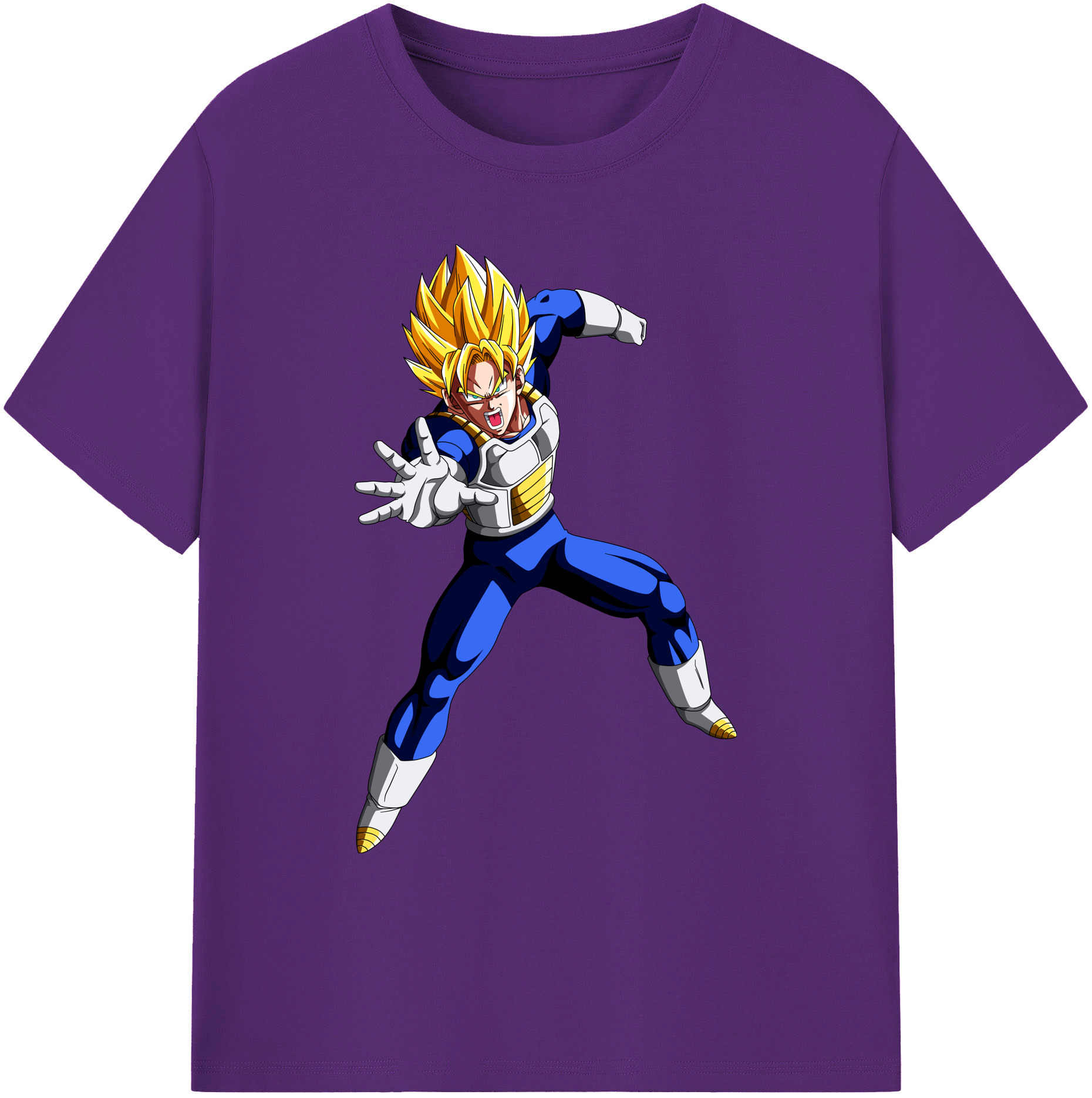（画像用） ドラゴンボール ベジータ四世（Bejīta Yonsei）DRAGON BALL Vegeta IV 綿100％ メンズ半袖Tシャツ｜肌触りやわらか＆通気性