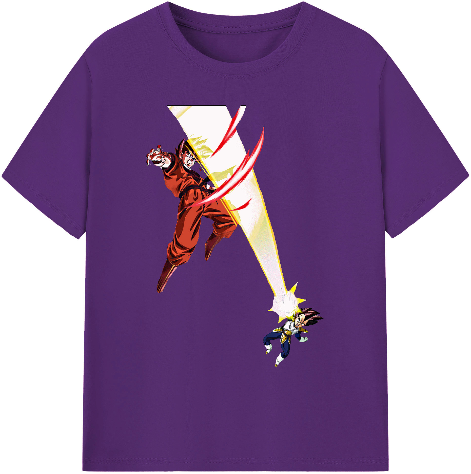 （画像用） ドラゴンボール ベジータ四世（Bejīta Yonsei）DRAGON BALL Vegeta IV 綿100％ メンズ半袖Tシャツ｜肌触りやわらか＆通気性