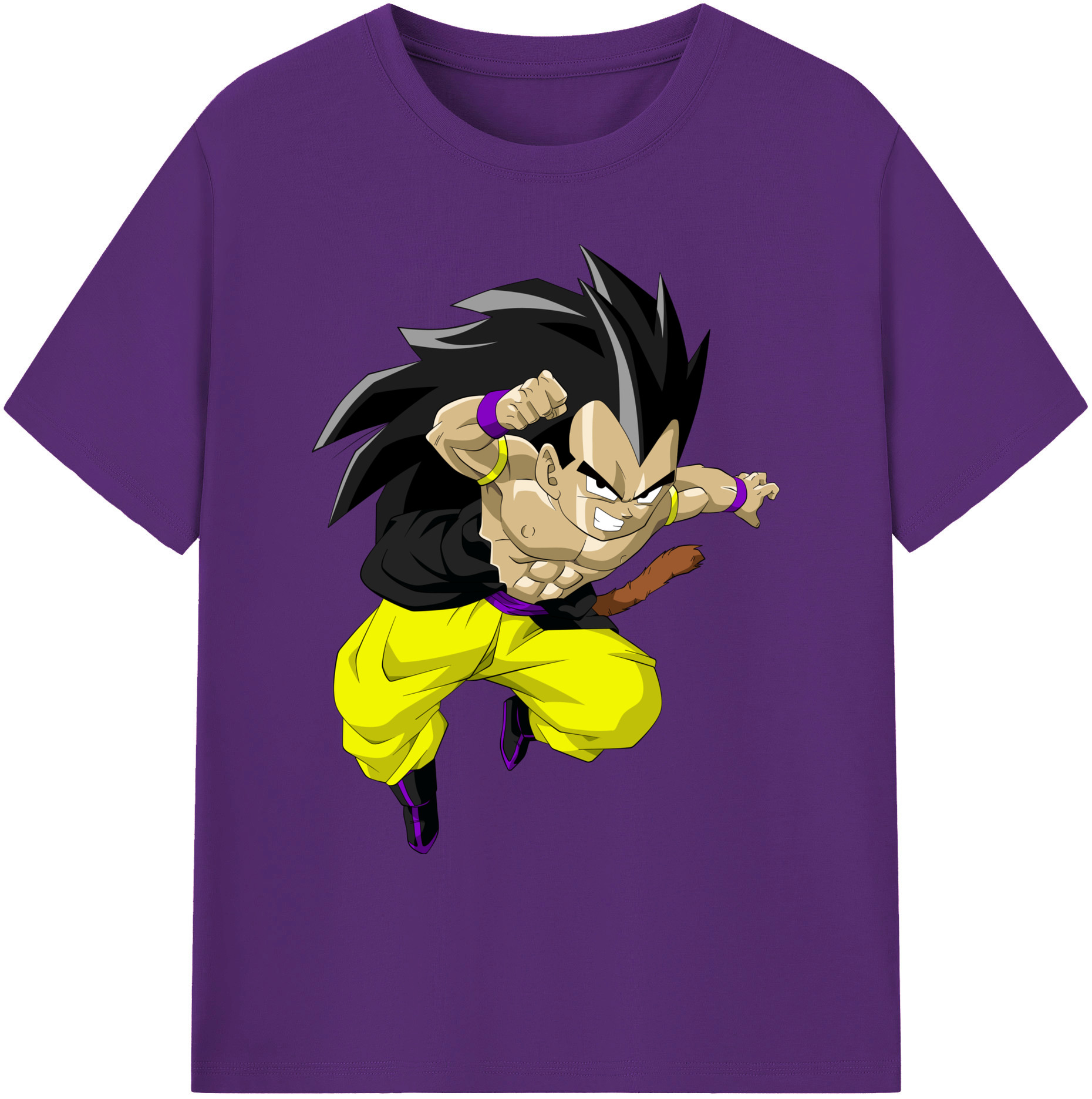 （画像用） ドラゴンボール ベジータ四世（Bejīta Yonsei）DRAGON BALL Vegeta IV 綿100％ メンズ半袖Tシャツ｜肌触りやわらか＆通気性