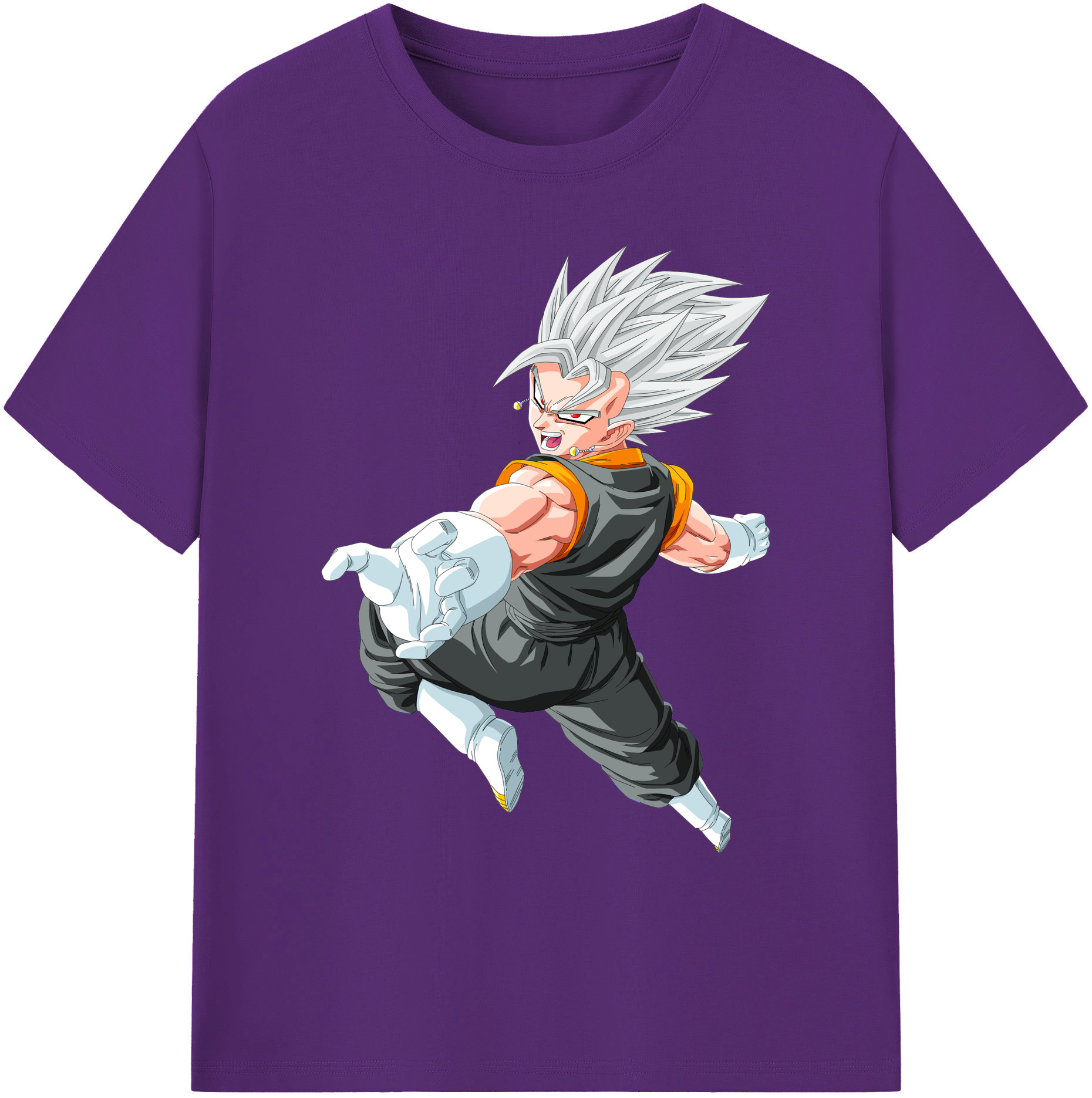 （画像用） ドラゴンボール ベジータ四世（Bejīta Yonsei）DRAGON BALL Vegeta IV 綿100％ メンズ半袖Tシャツ｜肌触りやわらか＆通気性