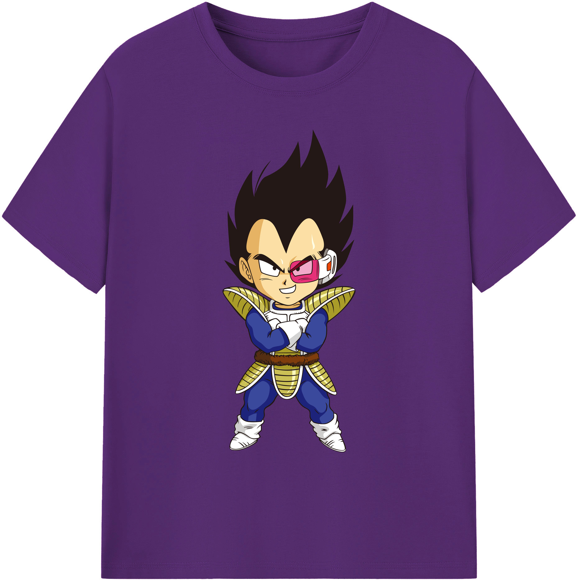 （画像用） ドラゴンボール ベジータ四世（Bejīta Yonsei）DRAGON BALL Vegeta IV 綿100％ メンズ半袖Tシャツ｜肌触りやわらか＆通気性