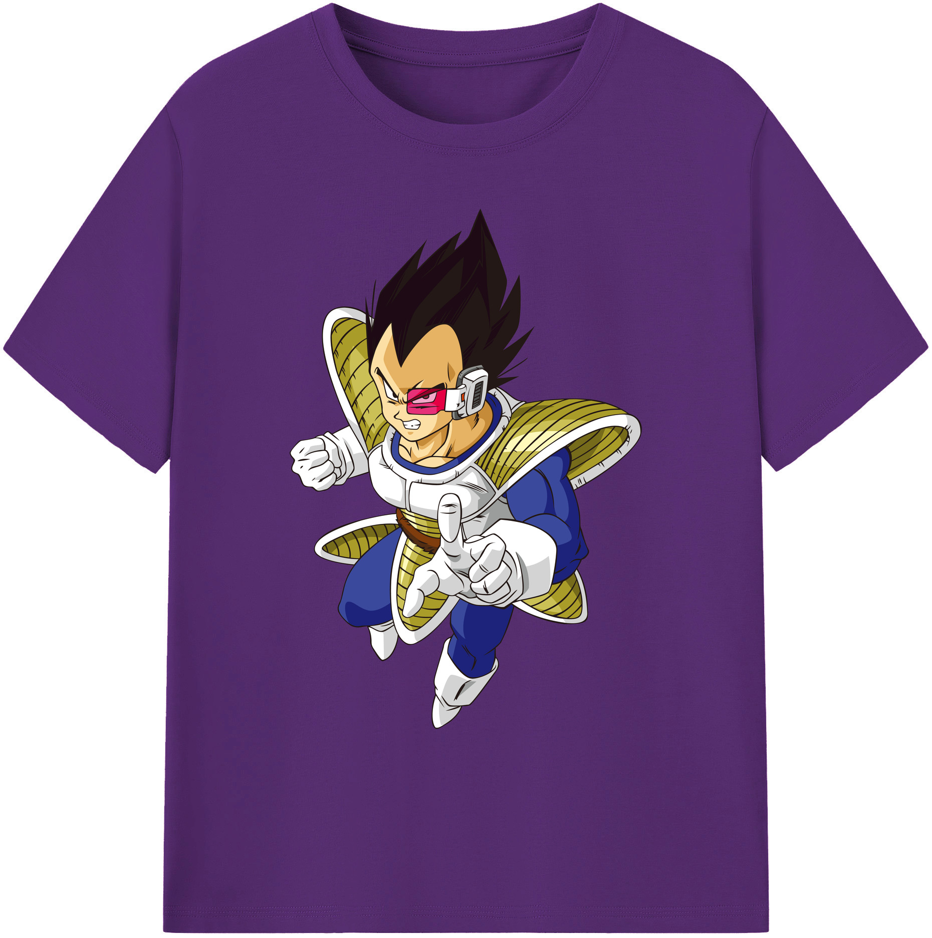 （画像用） ドラゴンボール ベジータ四世（Bejīta Yonsei）DRAGON BALL Vegeta IV 綿100％ メンズ半袖Tシャツ｜肌触りやわらか＆通気性