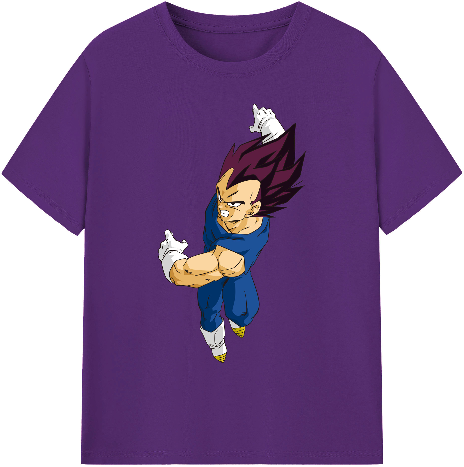 （画像用） ドラゴンボール ベジータ四世（Bejīta Yonsei）DRAGON BALL Vegeta IV 綿100％ メンズ半袖Tシャツ｜肌触りやわらか＆通気性