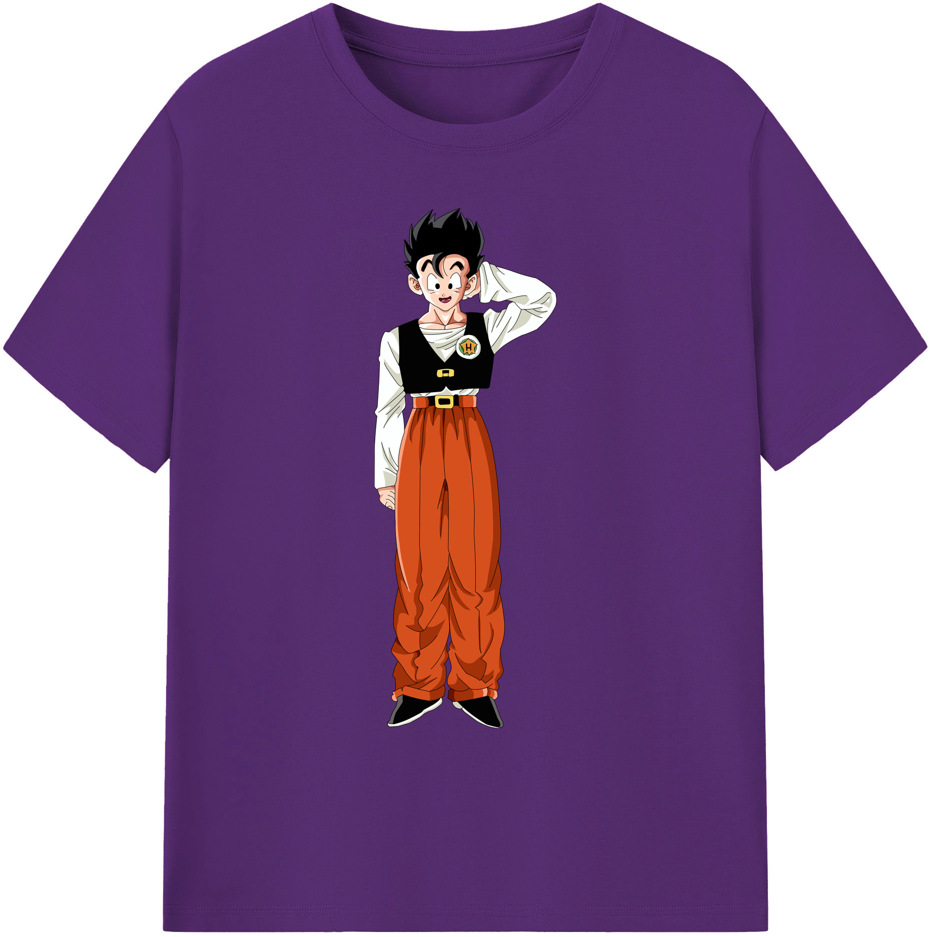 （画像用） ドラゴンボール 孫 悟飯（そんごはん）DRAGON BALL Son Gohan 綿100％ メンズ半袖Tシャツ｜肌触りやわらか＆通気性