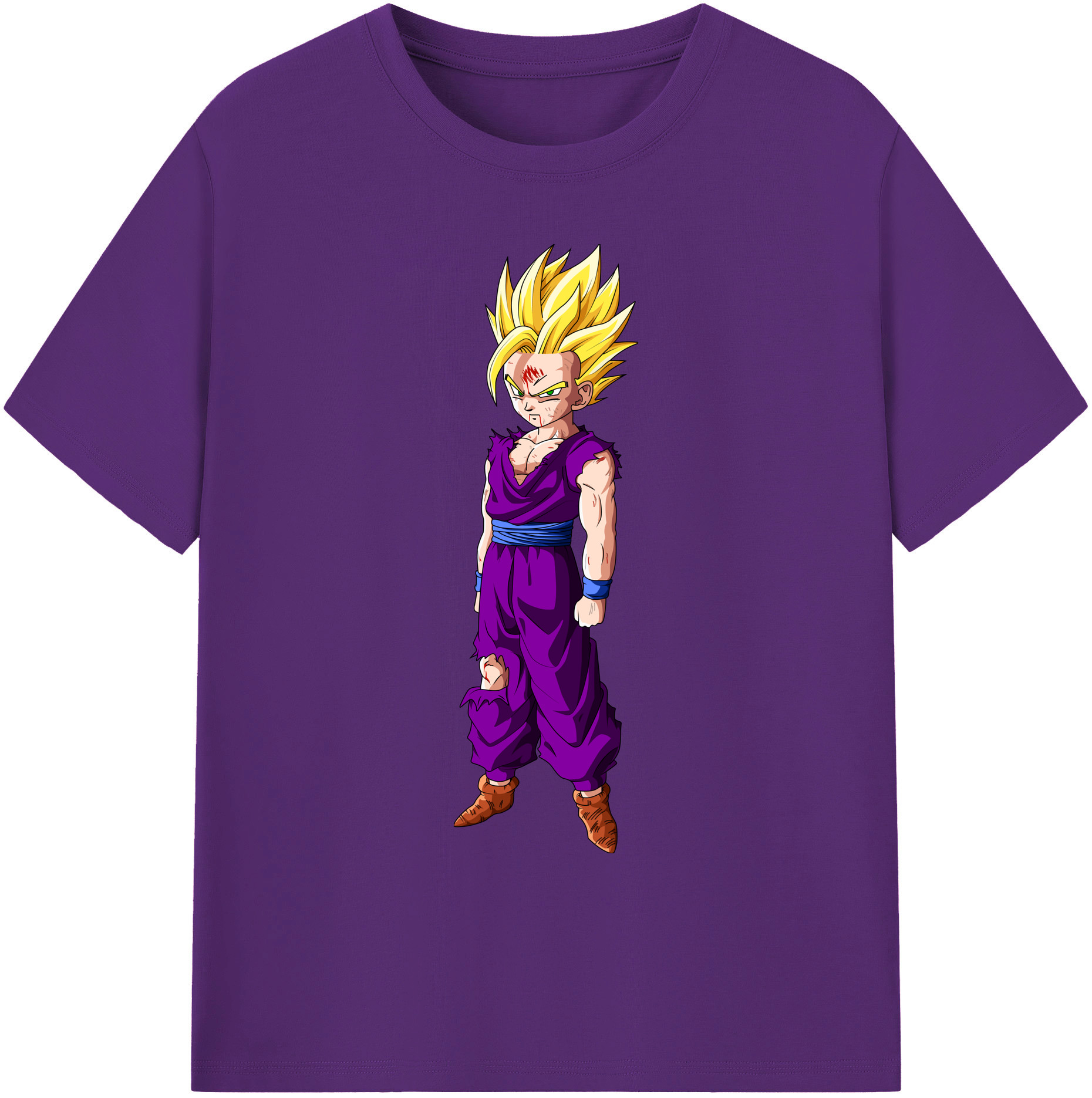 （画像用） ドラゴンボール 孫 悟飯（そんごはん）DRAGON BALL Son Gohan 綿100％ メンズ半袖Tシャツ｜肌触りやわらか＆通気性