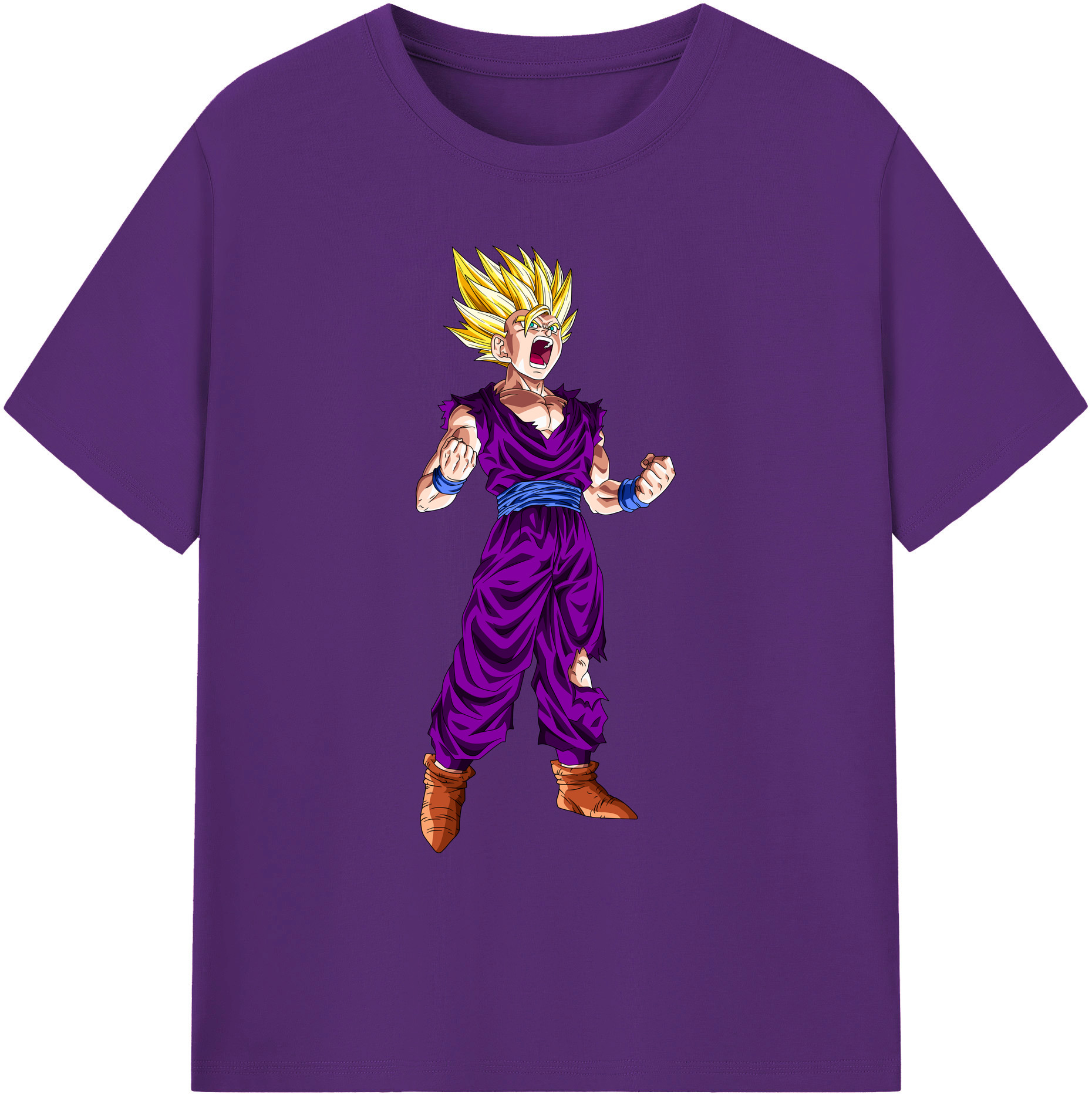 （画像用） ドラゴンボール 孫 悟飯（そんごはん）DRAGON BALL Son Gohan 綿100％ メンズ半袖Tシャツ｜肌触りやわらか＆通気性