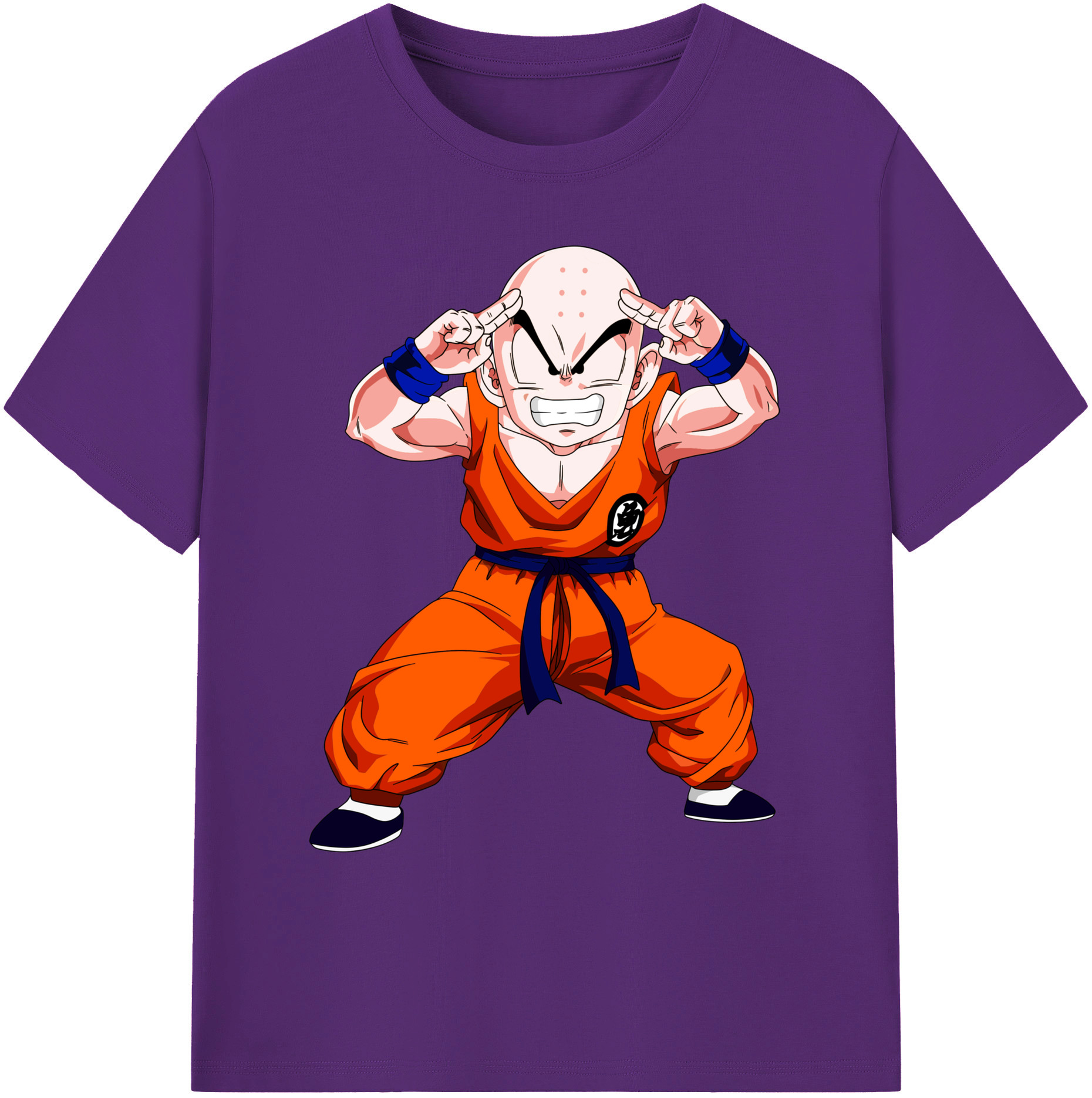（画像用） ドラゴンボール クリリン DRAGON BALL krillin 綿100％ メンズ半袖Tシャツ｜肌触りやわらか＆通気性
