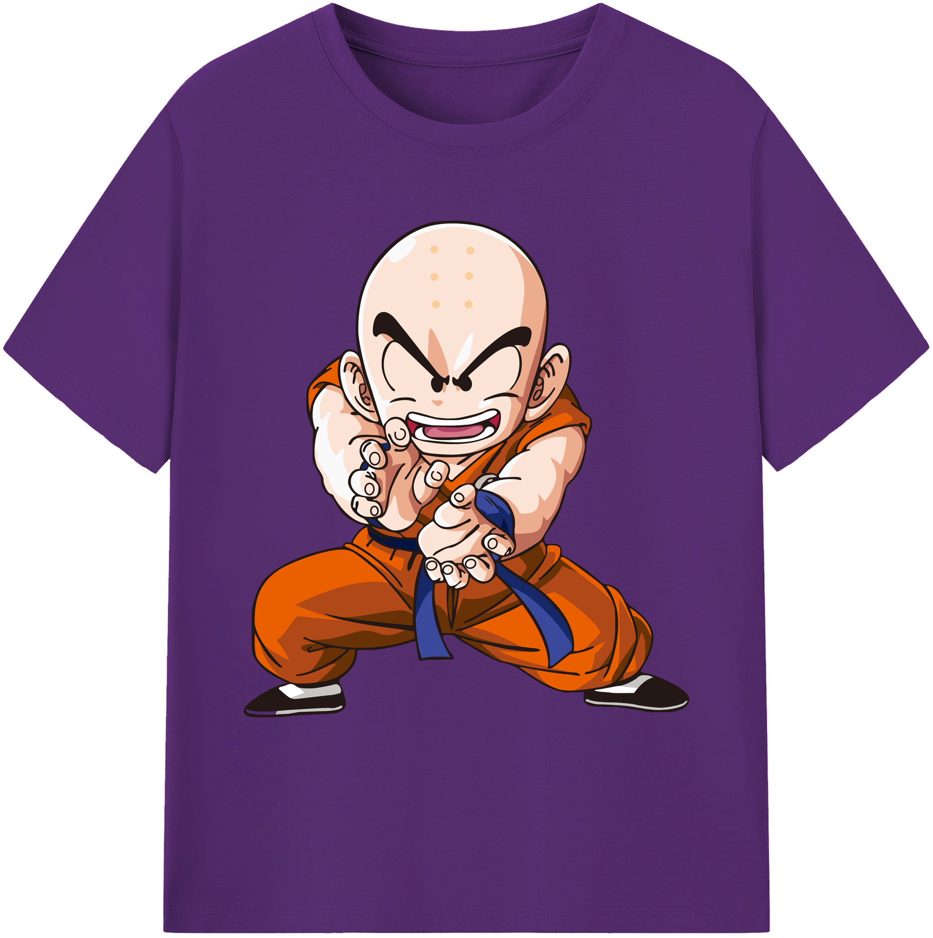 （画像用） ドラゴンボール クリリン DRAGON BALL krillin 綿100％ メンズ半袖Tシャツ｜肌触りやわらか＆通気性