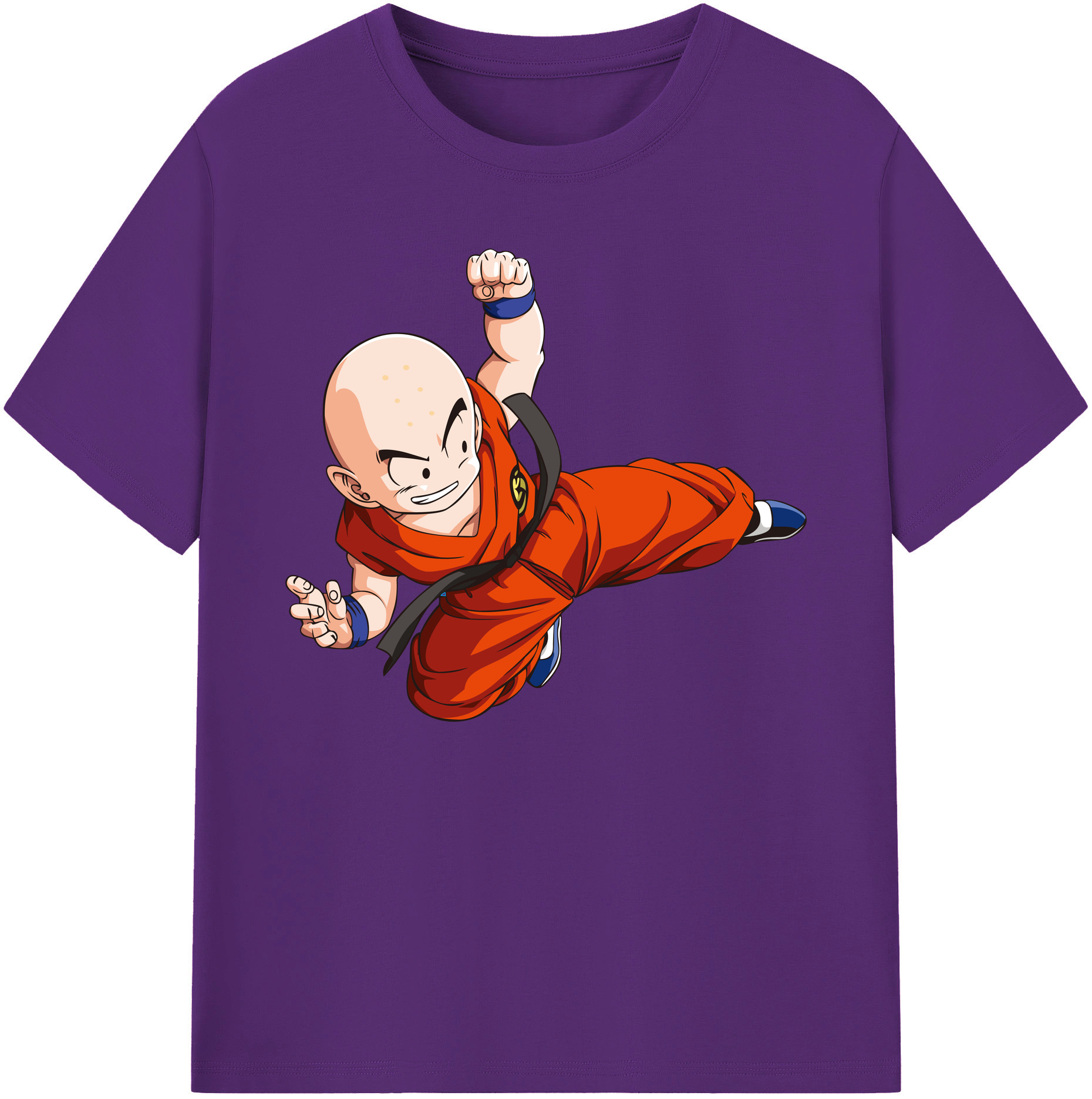 （画像用） ドラゴンボール クリリン DRAGON BALL krillin 綿100％ メンズ半袖Tシャツ｜肌触りやわらか＆通気性