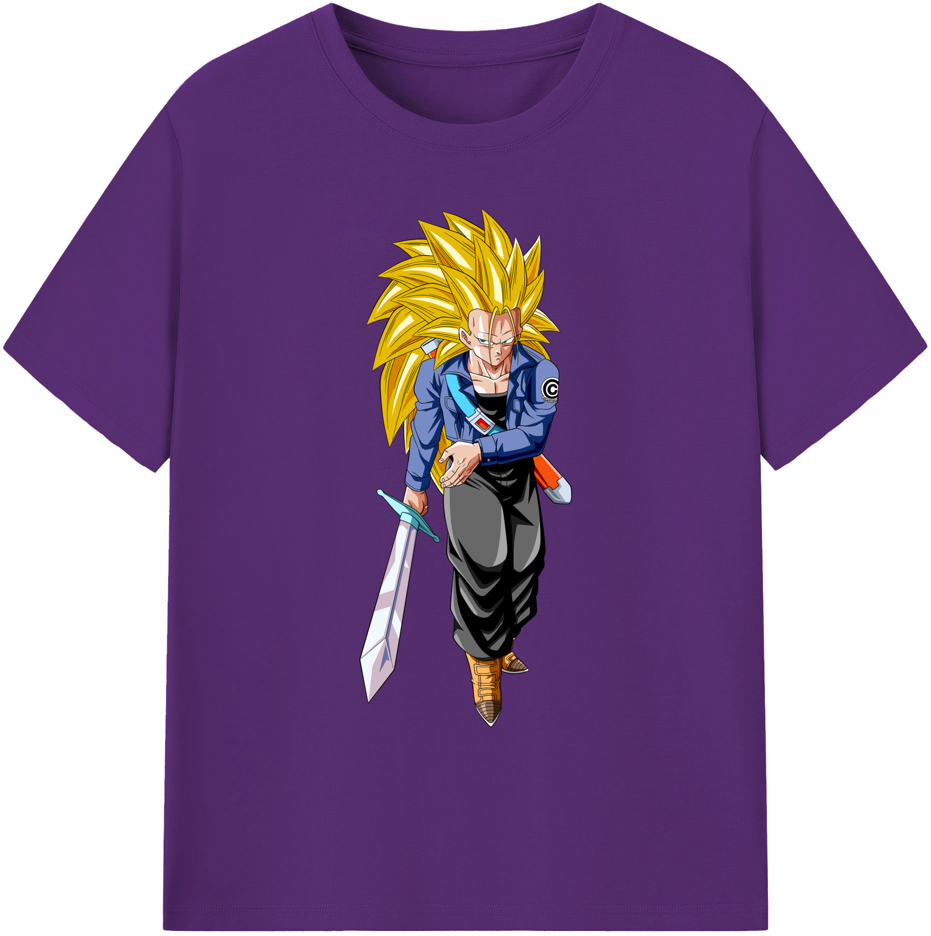 （画像用） ドラゴンボール トランクス（Torankusu）DRAGON BALL Trunks 綿100％ メンズ半袖Tシャツ｜肌触りやわらか＆通気性