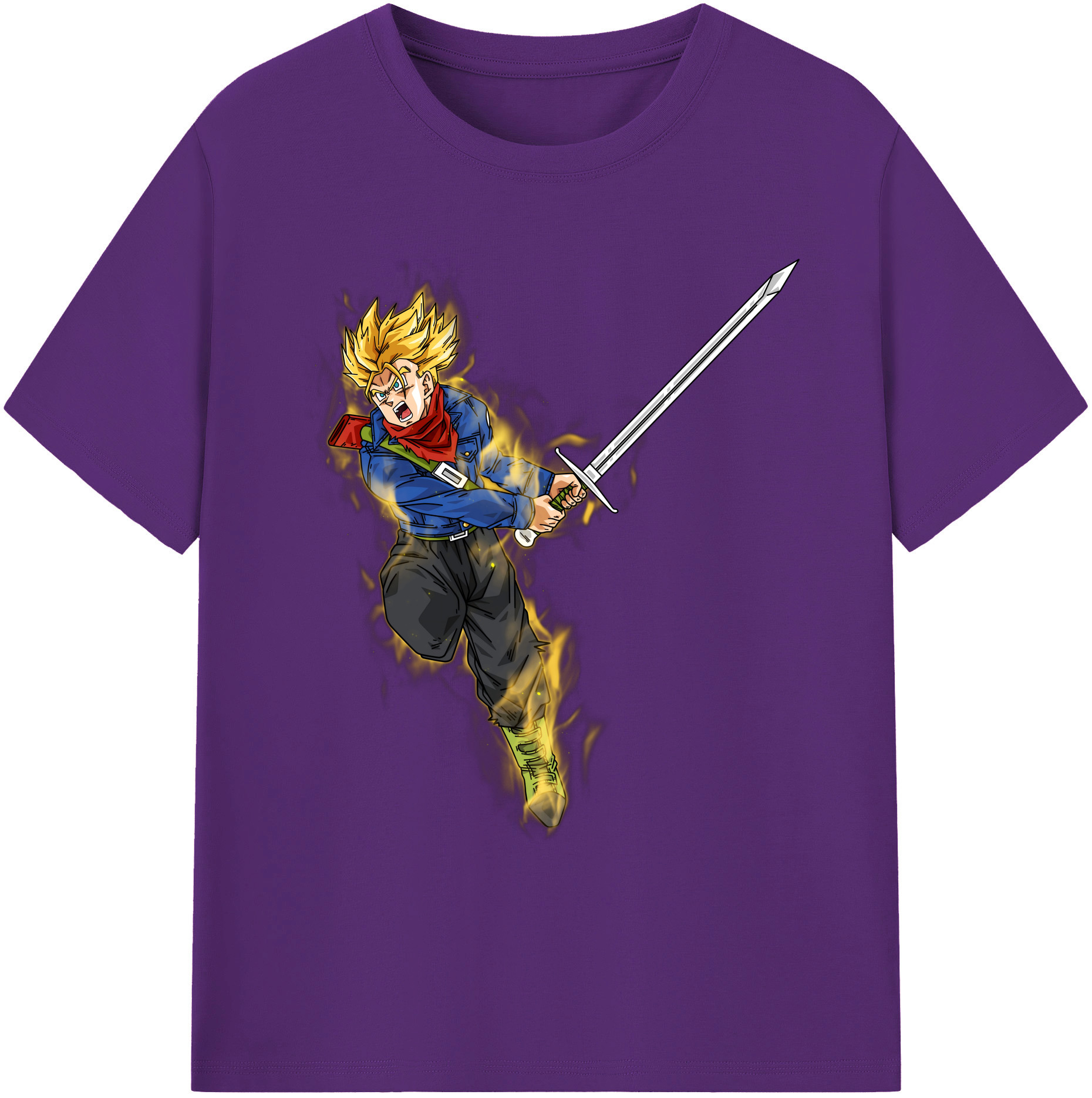 （画像用） ドラゴンボール トランクス（Torankusu）DRAGON BALL Trunks 綿100％ メンズ半袖Tシャツ｜肌触りやわらか＆通気性