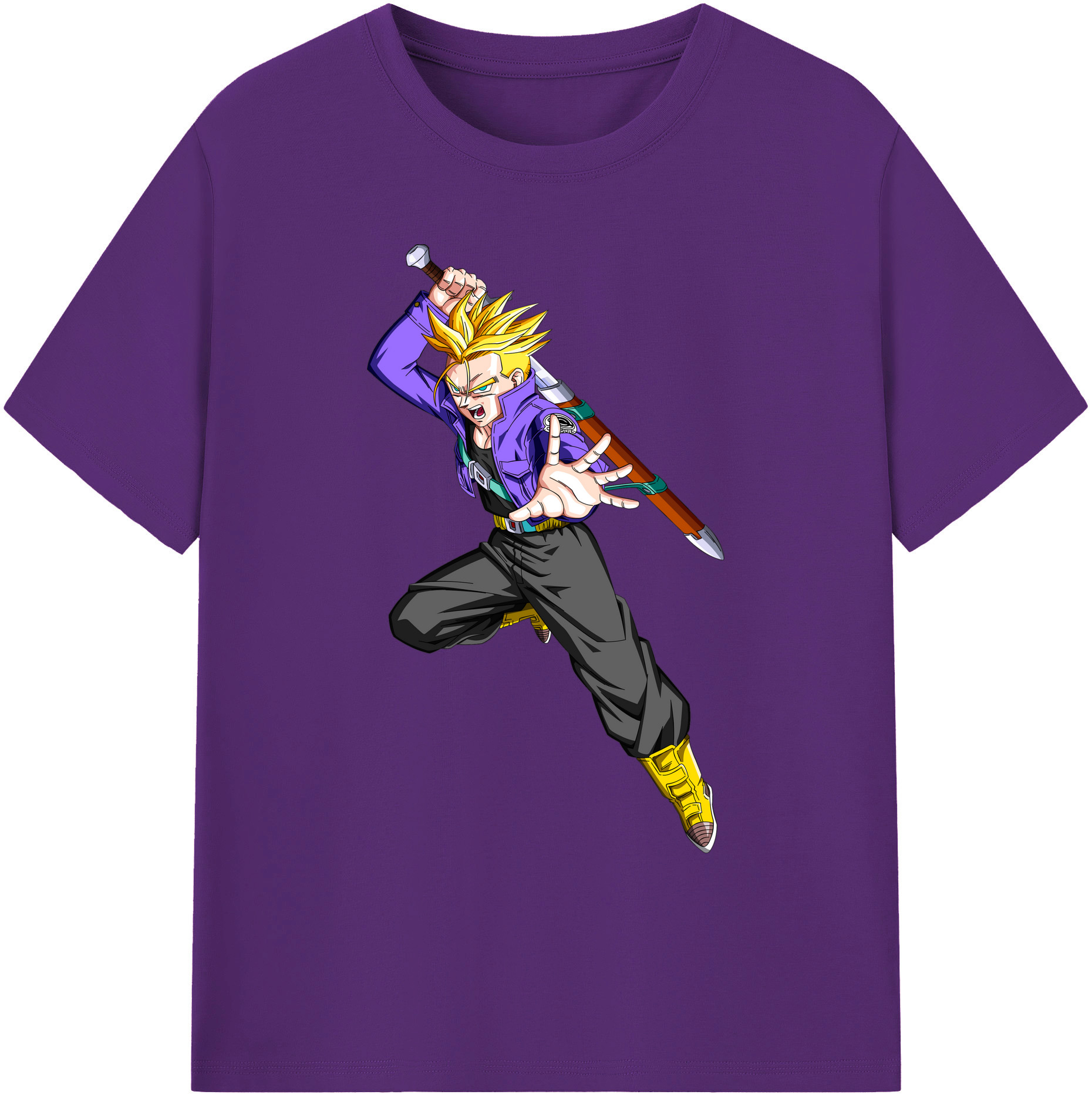 （画像用） ドラゴンボール トランクス（Torankusu）DRAGON BALL Trunks 綿100％ メンズ半袖Tシャツ｜肌触りやわらか＆通気性