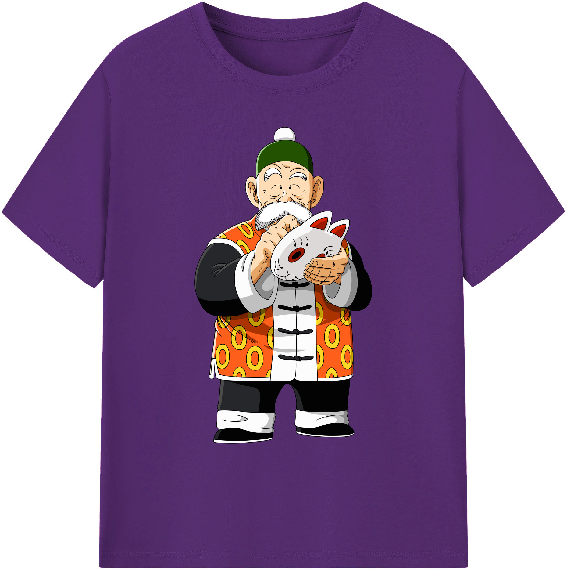 （画像用） ドラゴンボール 亀仙人（かめせんにん） DRAGON BALL Master Roshi Kame Sennin 綿100％ メンズ半袖Tシャツ｜肌触りやわらか＆通気性