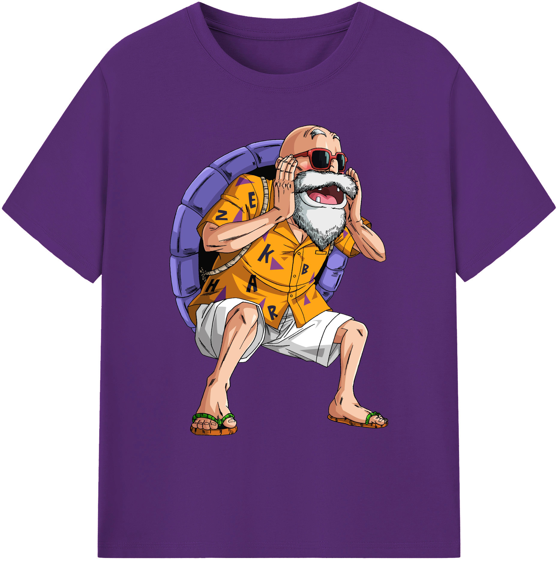 （画像用） ドラゴンボール 亀仙人（かめせんにん） DRAGON BALL Master Roshi Kame Sennin 綿100％ メンズ半袖Tシャツ｜肌触りやわらか＆通気性