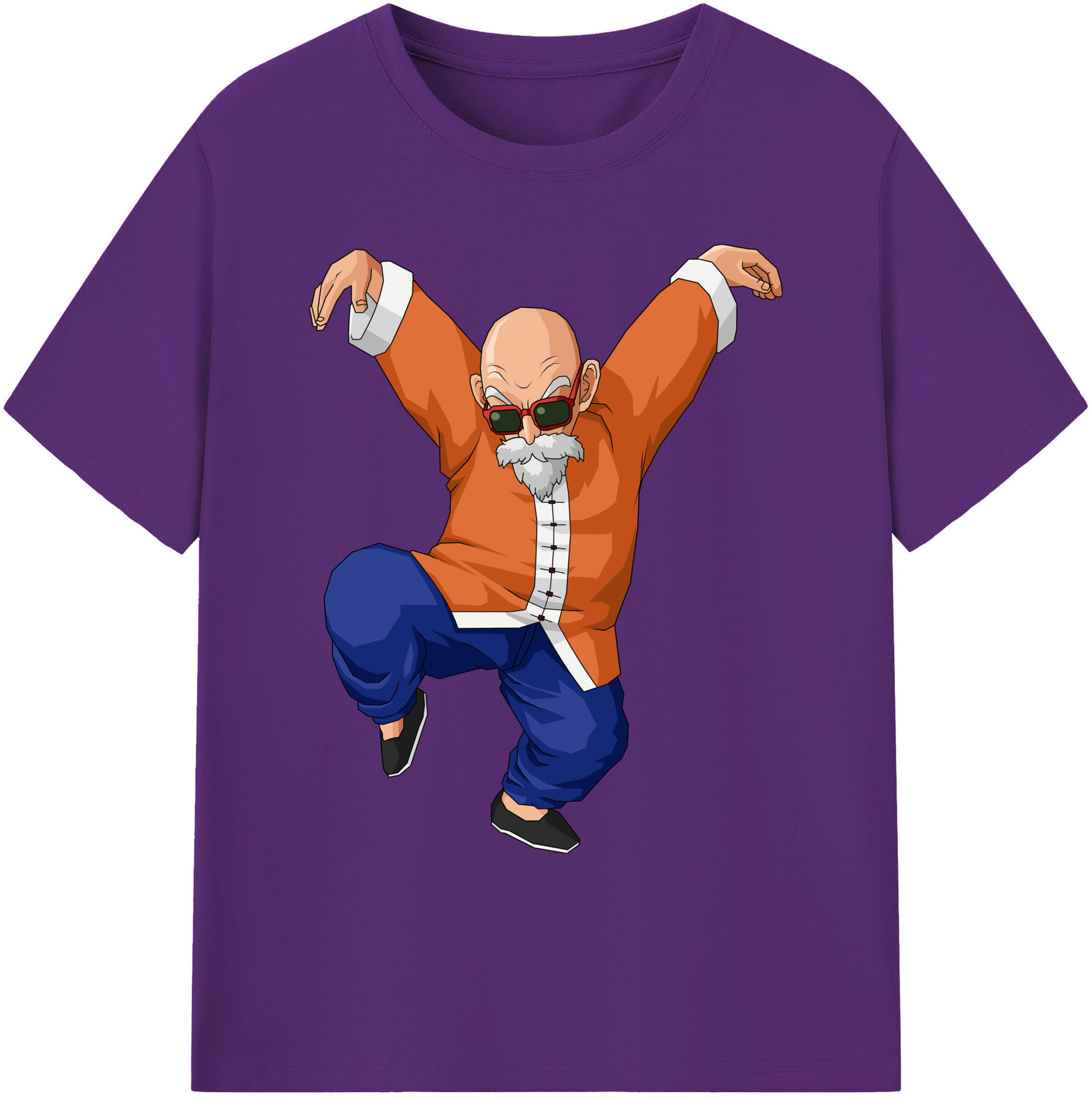 （画像用） ドラゴンボール 亀仙人（かめせんにん） DRAGON BALL Master Roshi Kame Sennin 綿100％ メンズ半袖Tシャツ｜肌触りやわらか＆通気性