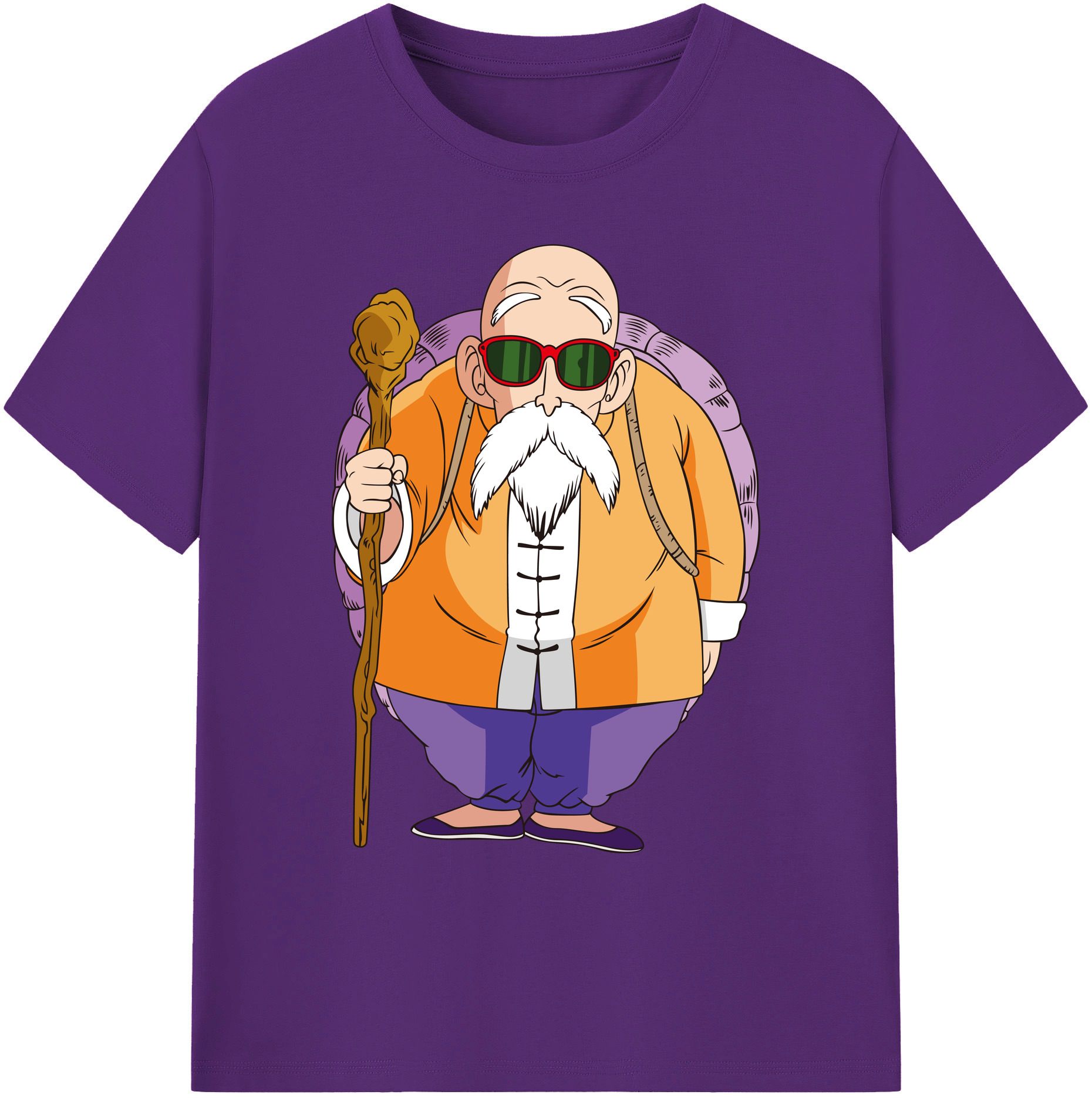 （画像用） ドラゴンボール 亀仙人（かめせんにん） DRAGON BALL Master Roshi Kame Sennin 綿100％ メンズ半袖Tシャツ｜肌触りやわらか＆通気性