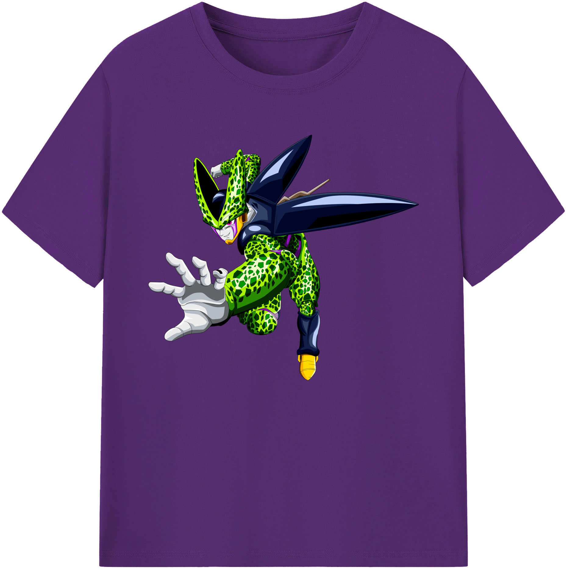 （画像用） ドラゴンボール セル DRAGON BALL Cell 綿100％ メンズ半袖Tシャツ｜肌触りやわらか＆通気性