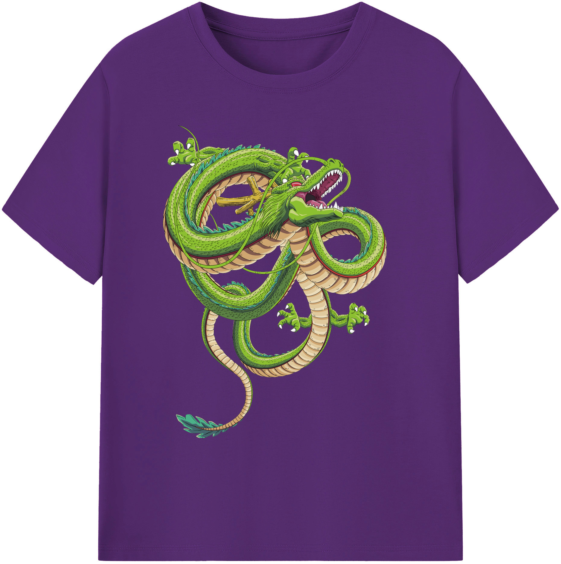 （画像用） ドラゴンボール 神龍 シェンロン DRAGON BALL Shenron 綿100％ メンズ半袖Tシャツ｜肌触りやわらか＆通気性