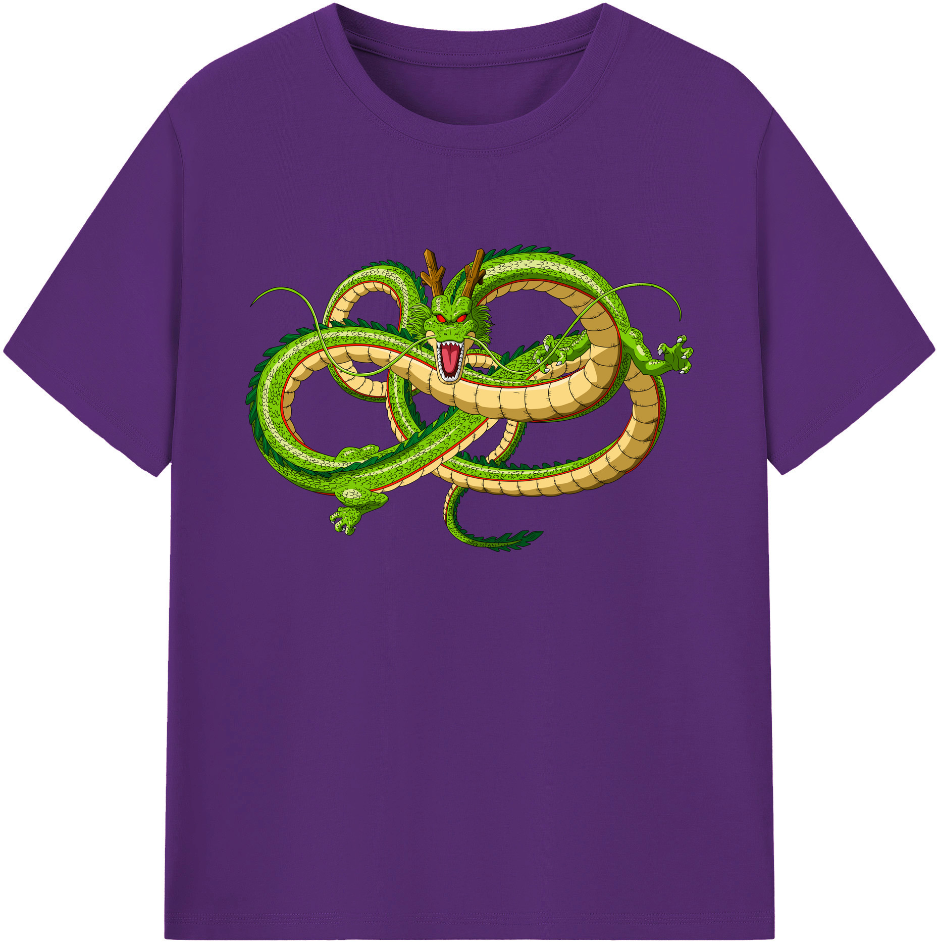 （画像用） ドラゴンボール 神龍 シェンロン DRAGON BALL Shenron 綿100％ メンズ半袖Tシャツ｜肌触りやわらか＆通気性
