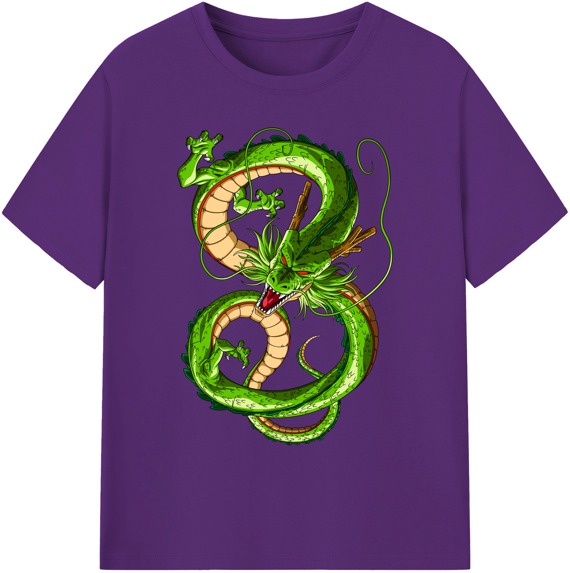 （画像用） ドラゴンボール 神龍 シェンロン DRAGON BALL Shenron 綿100％ メンズ半袖Tシャツ｜肌触りやわらか＆通気性